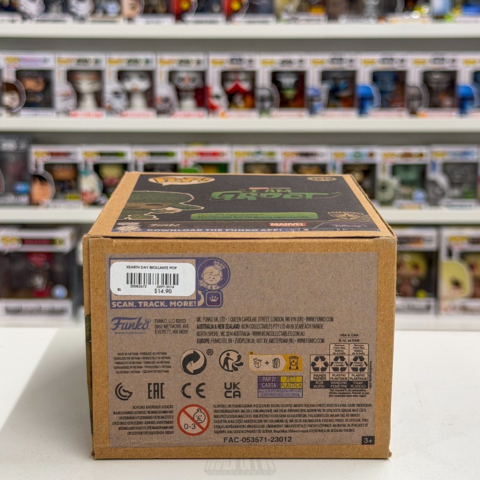 Funko Pop Marvel Poodle I Am Groot Earth Day BoxLunch 1219 Tree Toy Vinyl Figure