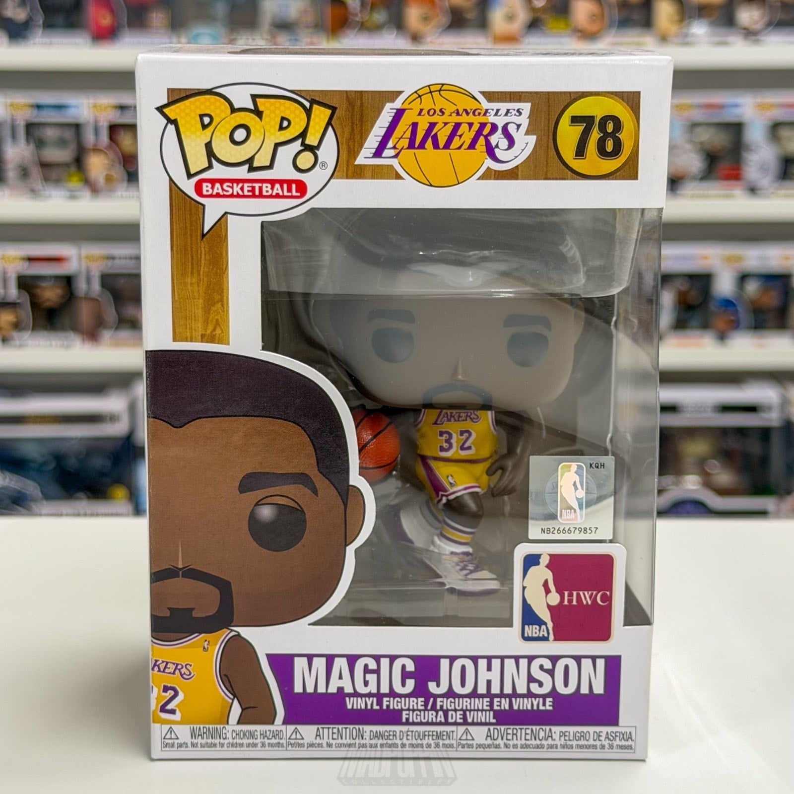 Funko Pop NBA Basketball Los Angeles Lakers HWC Magic Johnson 78 Vinyl Figure