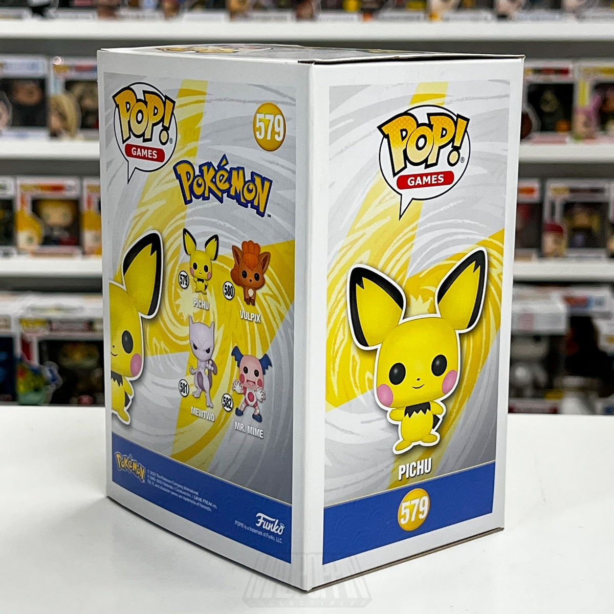 Funko Pop Games Pokemon Pichu Flocked WonderCon 579 Official Sticker TCG Figure