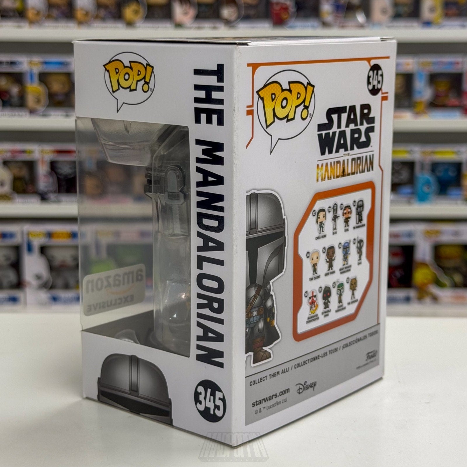 Funko Pop Star Wars The Mandalorian Chrome Amazon 345 Bounty Hunter Vinyl Figure