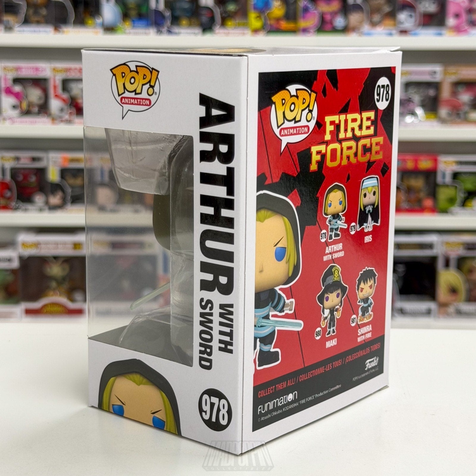Funko Pop Anime Fire Force Arthur Boyle w/Sword 978 Japan Manga Toy Vinyl Figure