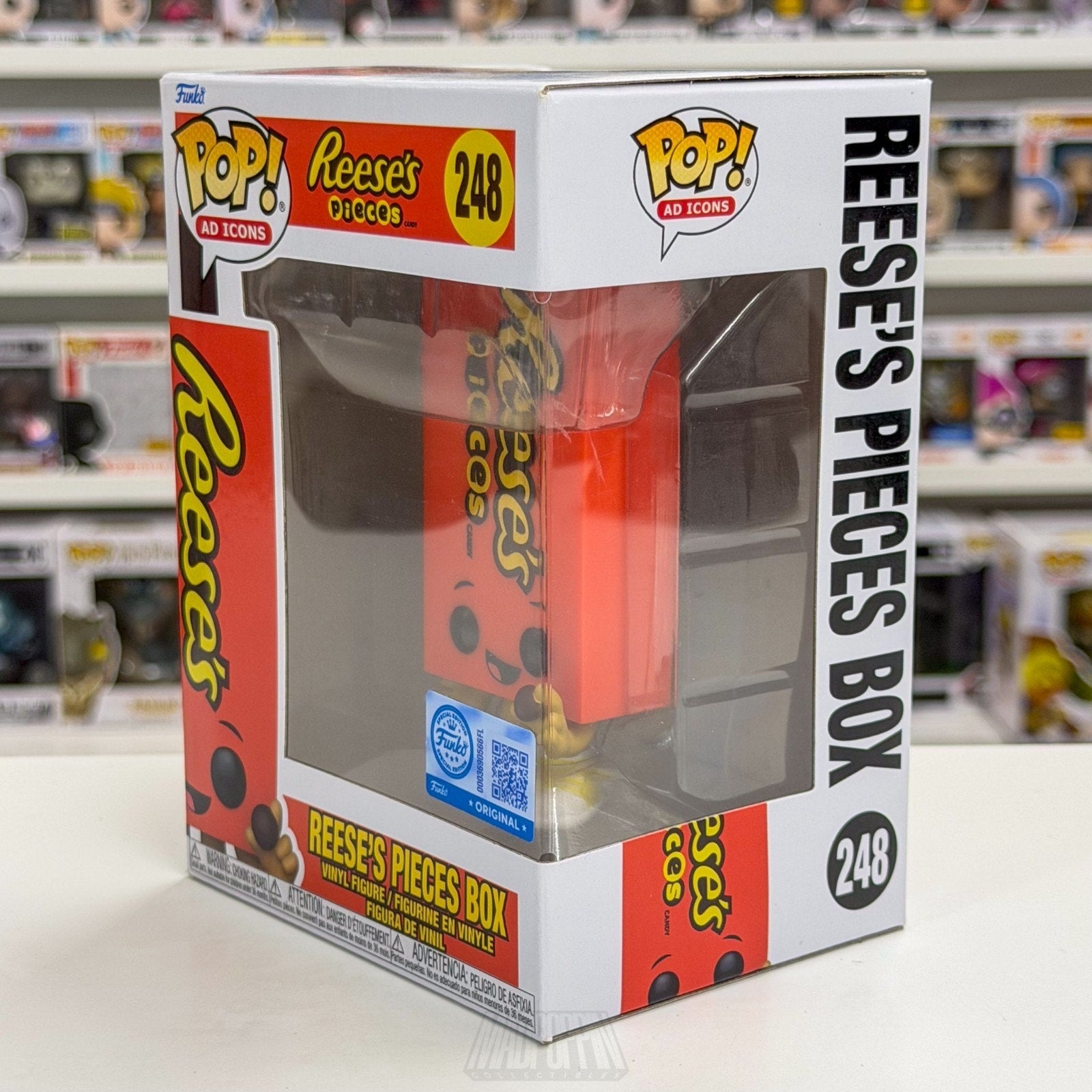 Funko Pop Ad Icons Reese's Pieces Box GameStop 248 Chocolate Candy Vinyl Figure