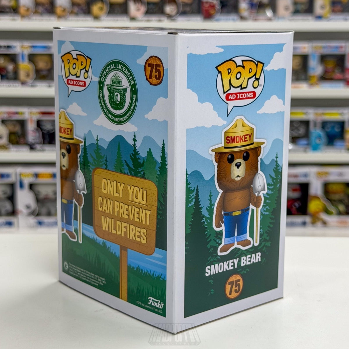Funko Pop Ad Icons Smokey Bear 75 Forest Wildfire Prevention Toy Vinyl Figure