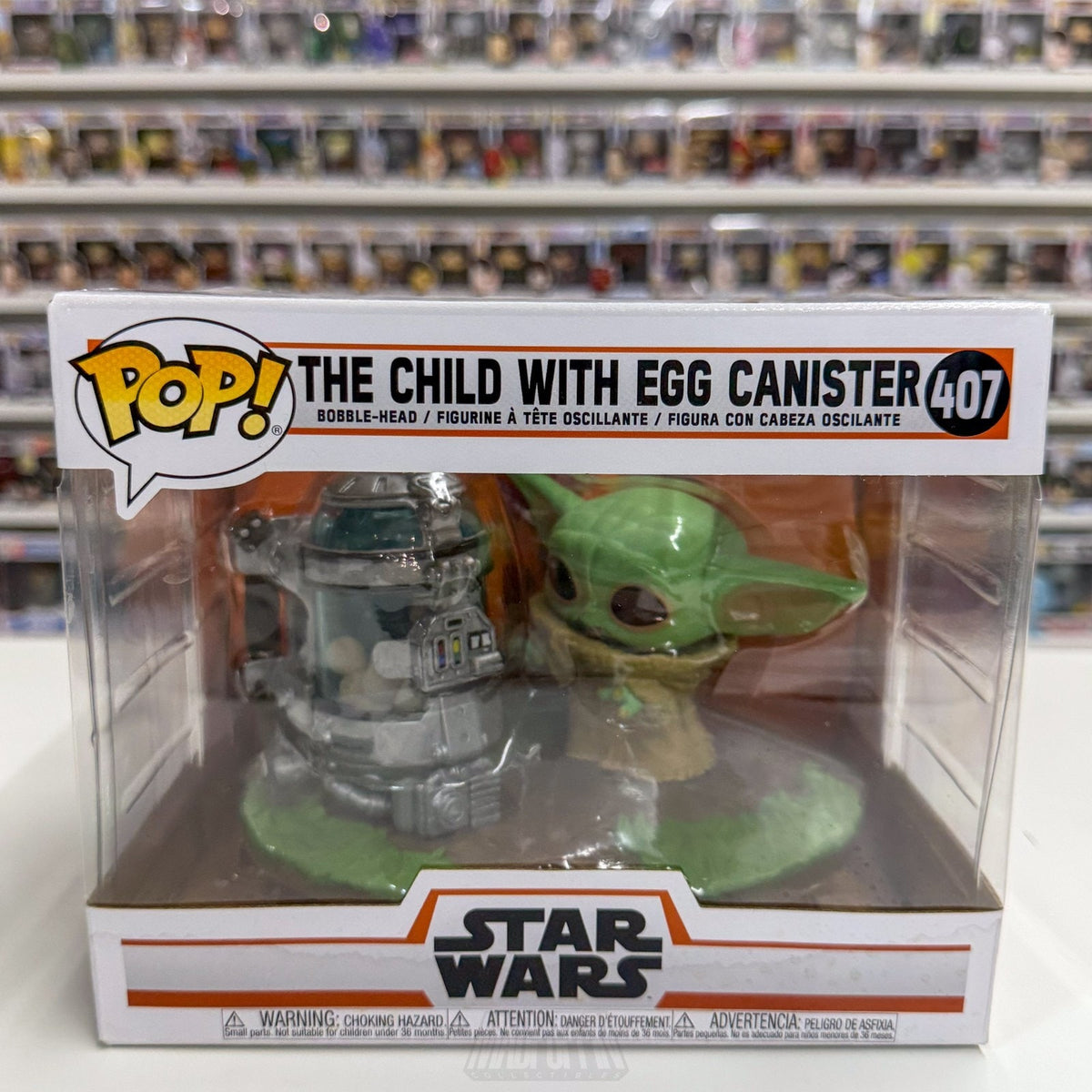 Funko Pop Deluxe Star Wars Mandalorian The Child w/Egg Canister 407 Vinyl Figure