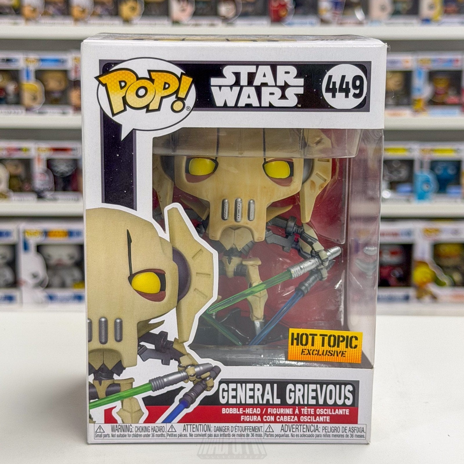 Funko Pop Star Wars General Grievous Four Lightsabers Hot Topic 449 Vinyl Figure
