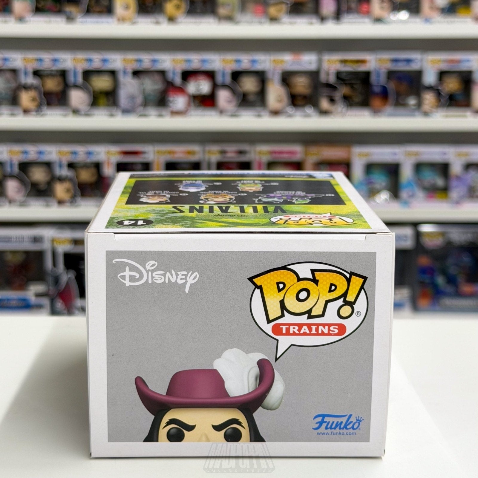Funko Pop Trains Disney Villains Captain Hook in Cart 14 Peter Pan Vinyl Figure