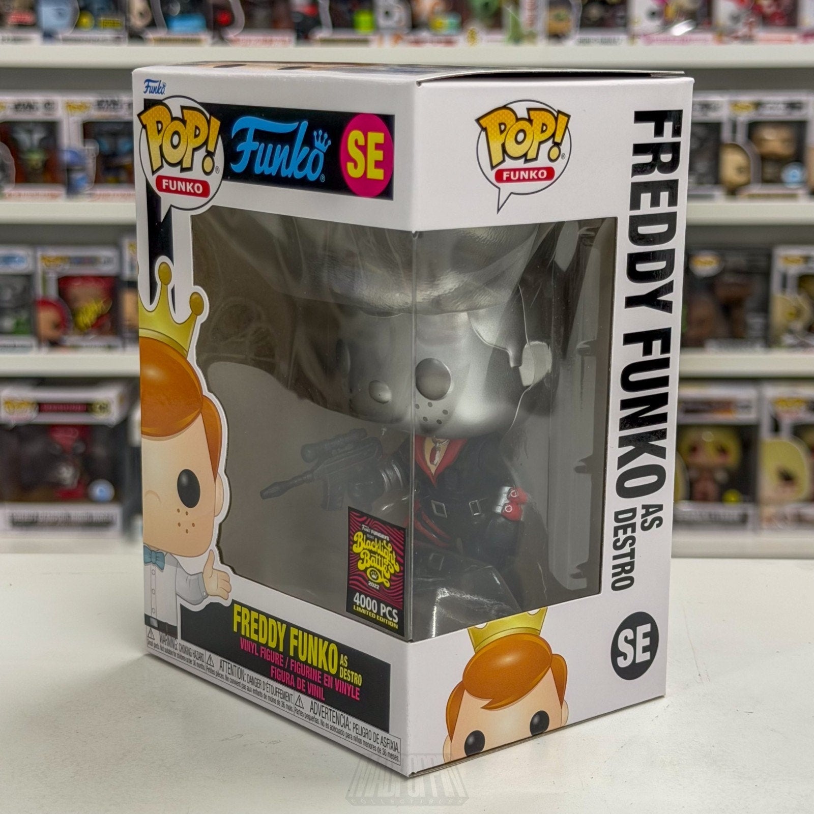Funko Pop Freddy Blacklight Battle G.I. Joe Destro SE 80s Catroon Vinyl Figure