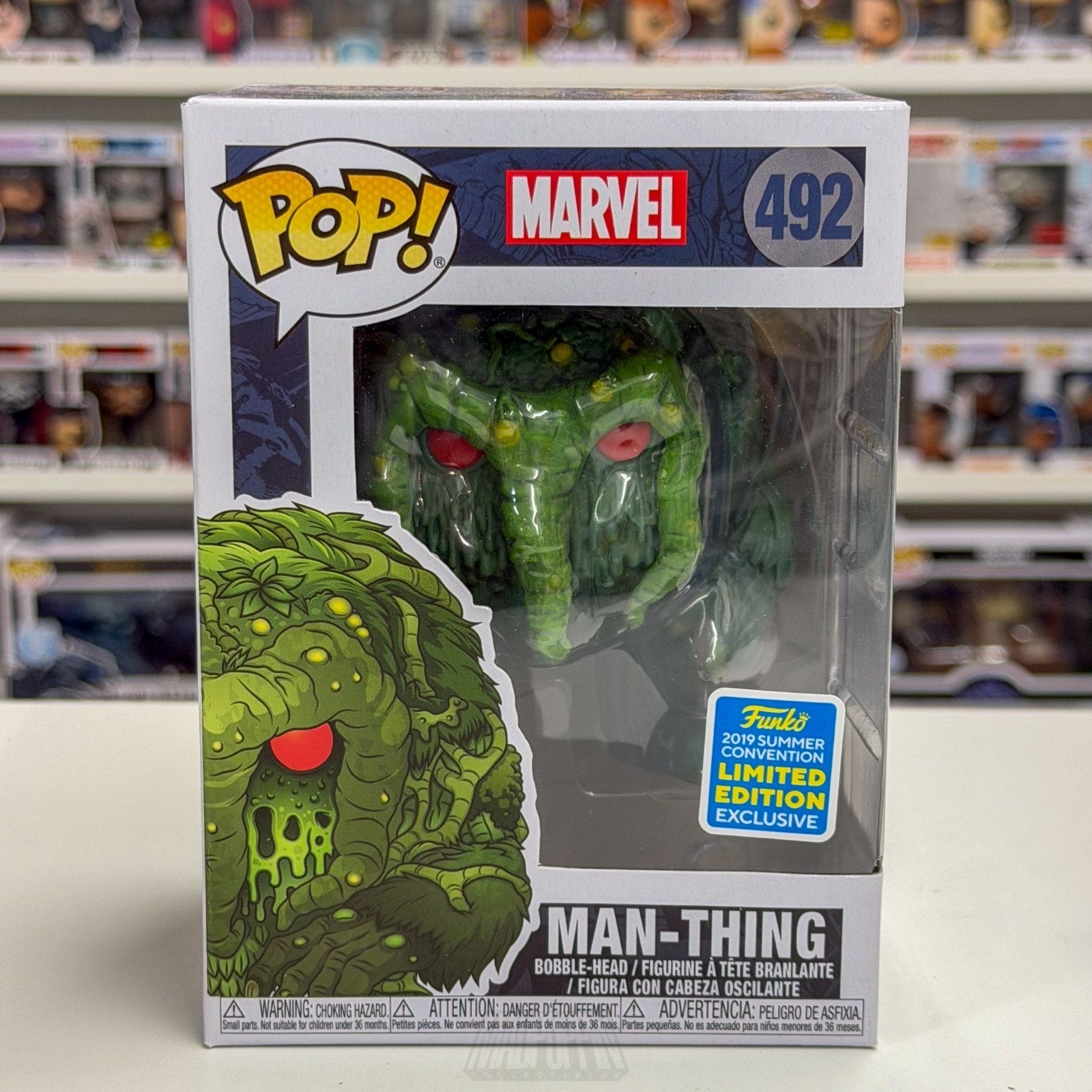 Funko Pop Marvel Man-Thing SDCC 2019 Summer Con 492 Stan Lee Toy Vinyl Figure