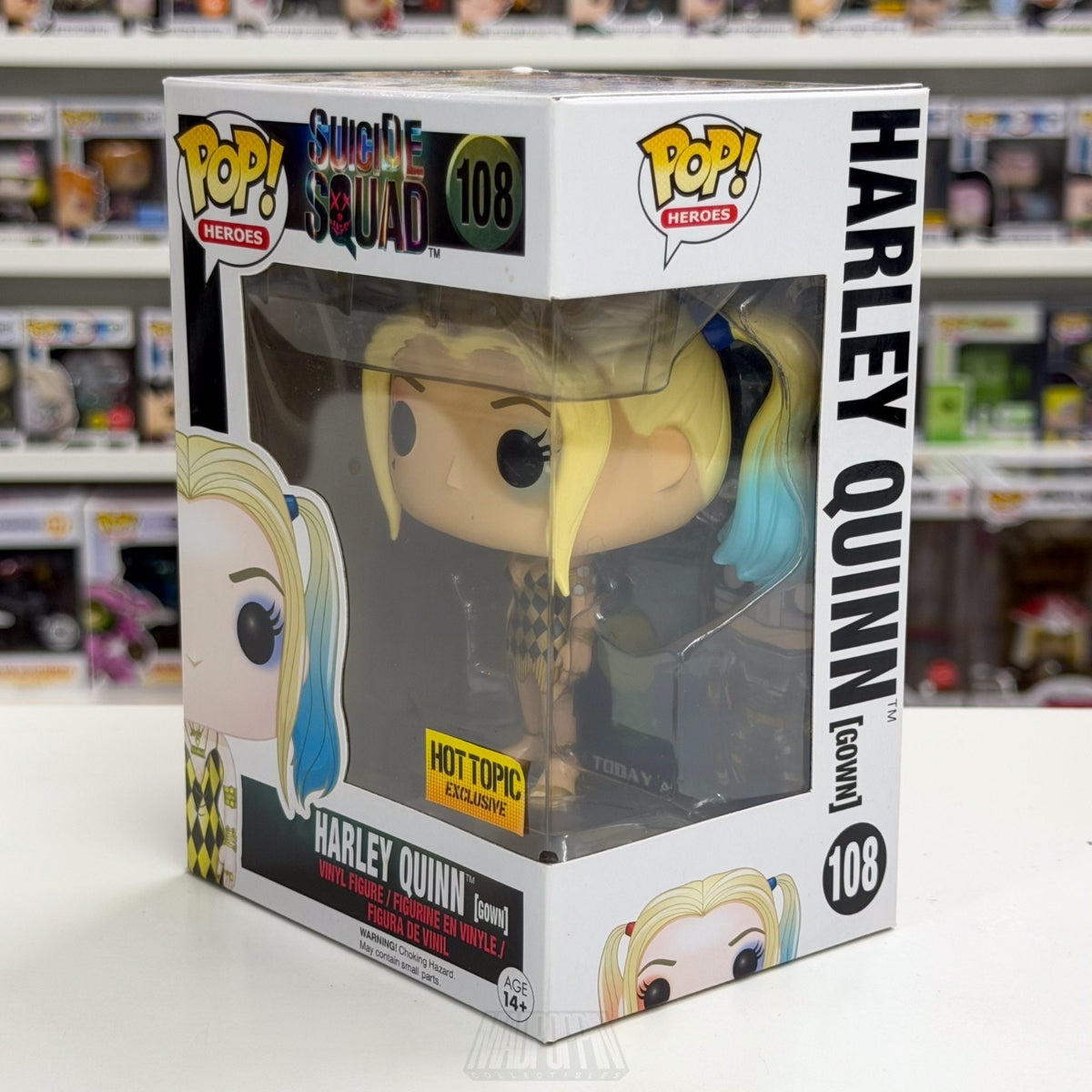 Funko Pop DC Heroes Suicide Squad Harley Quinn Gown Hot Topic 108 Vinyl Figure