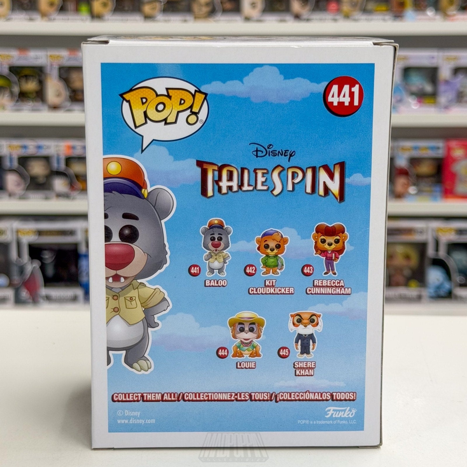 Funko Pop Disney Tailspin Baloo Flocked Target Excl 441 Bear Pilot Vinyl Figure