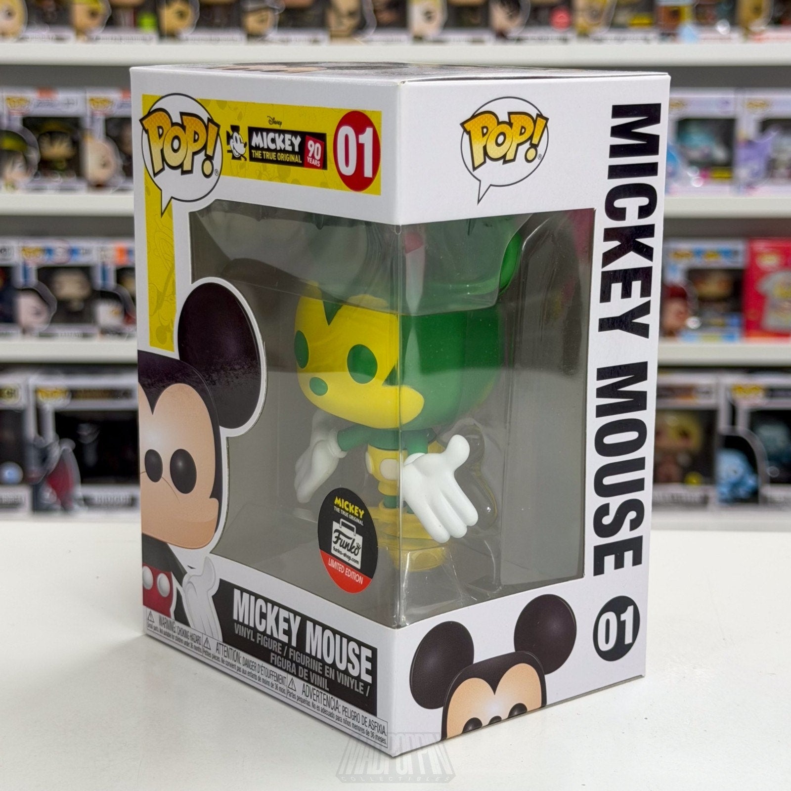 Funko Pop Disney Mickey Mouse True Original 90 Years Green Yellow 01 Toy Figure