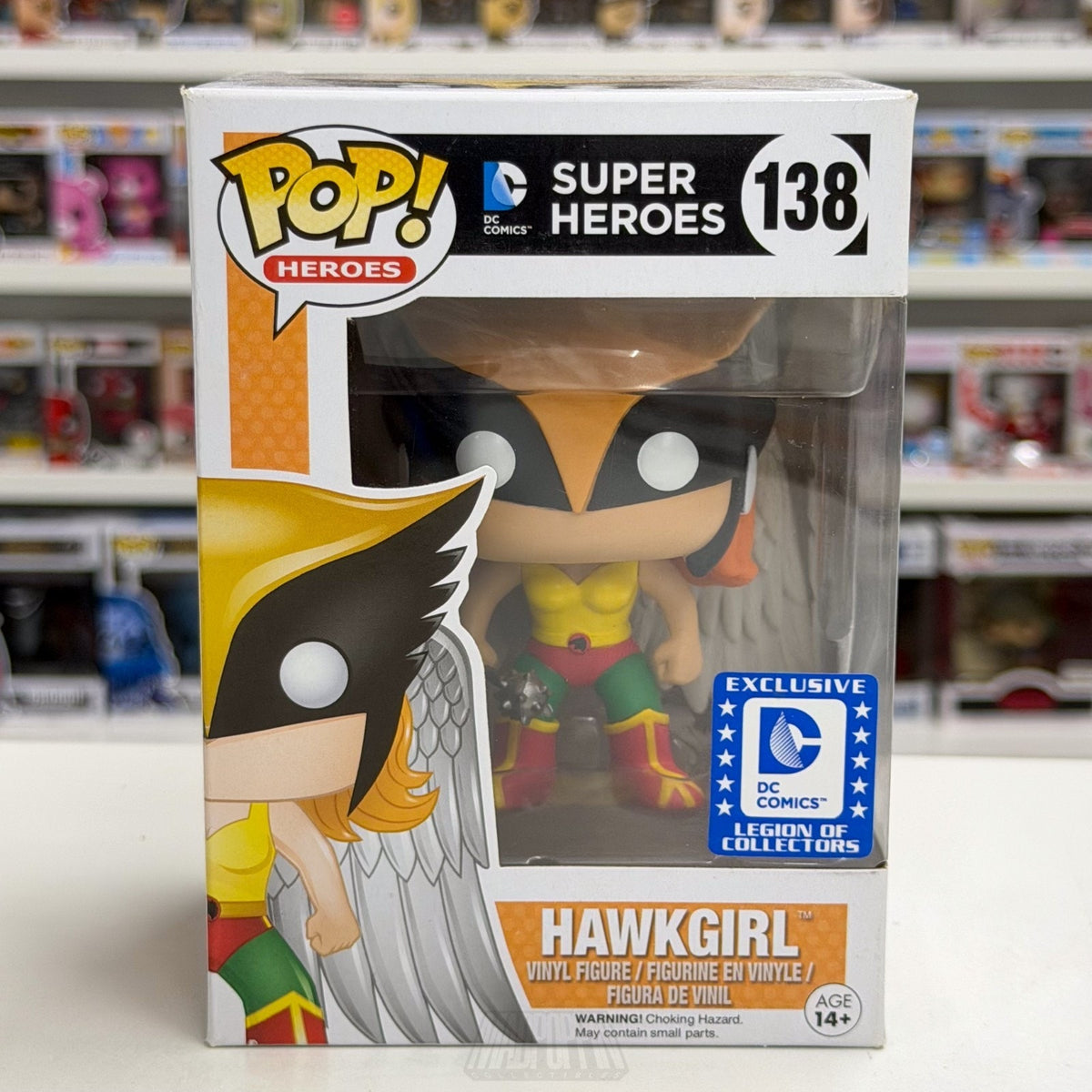Funko Pop DC Legion of Collectors Super Heroes Hawkgirl 138 Golden Vinyl Figure
