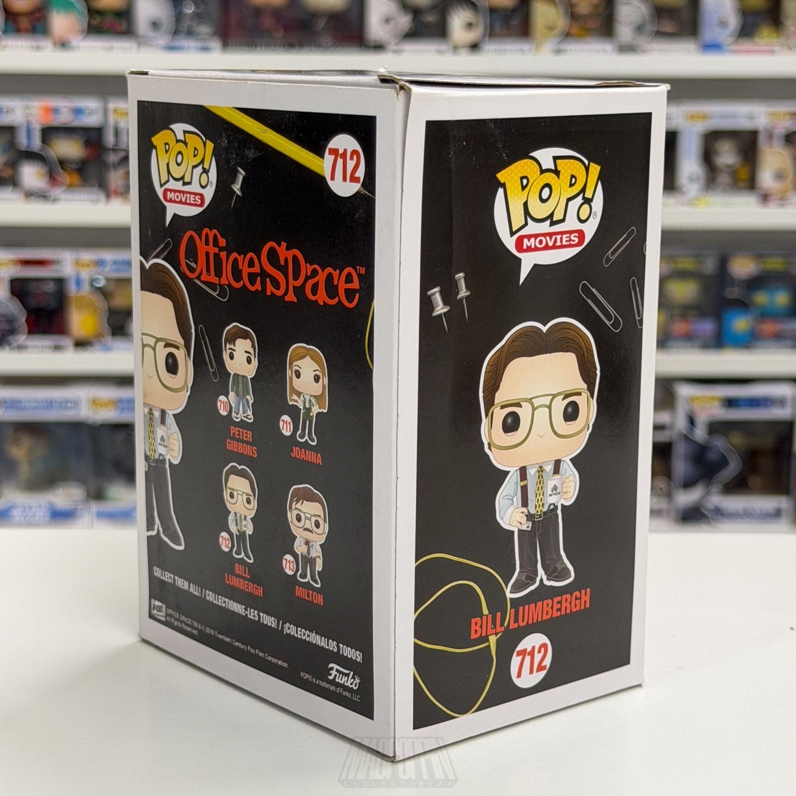 Funko Pop Movies Office Space Bill Lumbergh 712 Boss TPS Report Toy Vinyl Figure