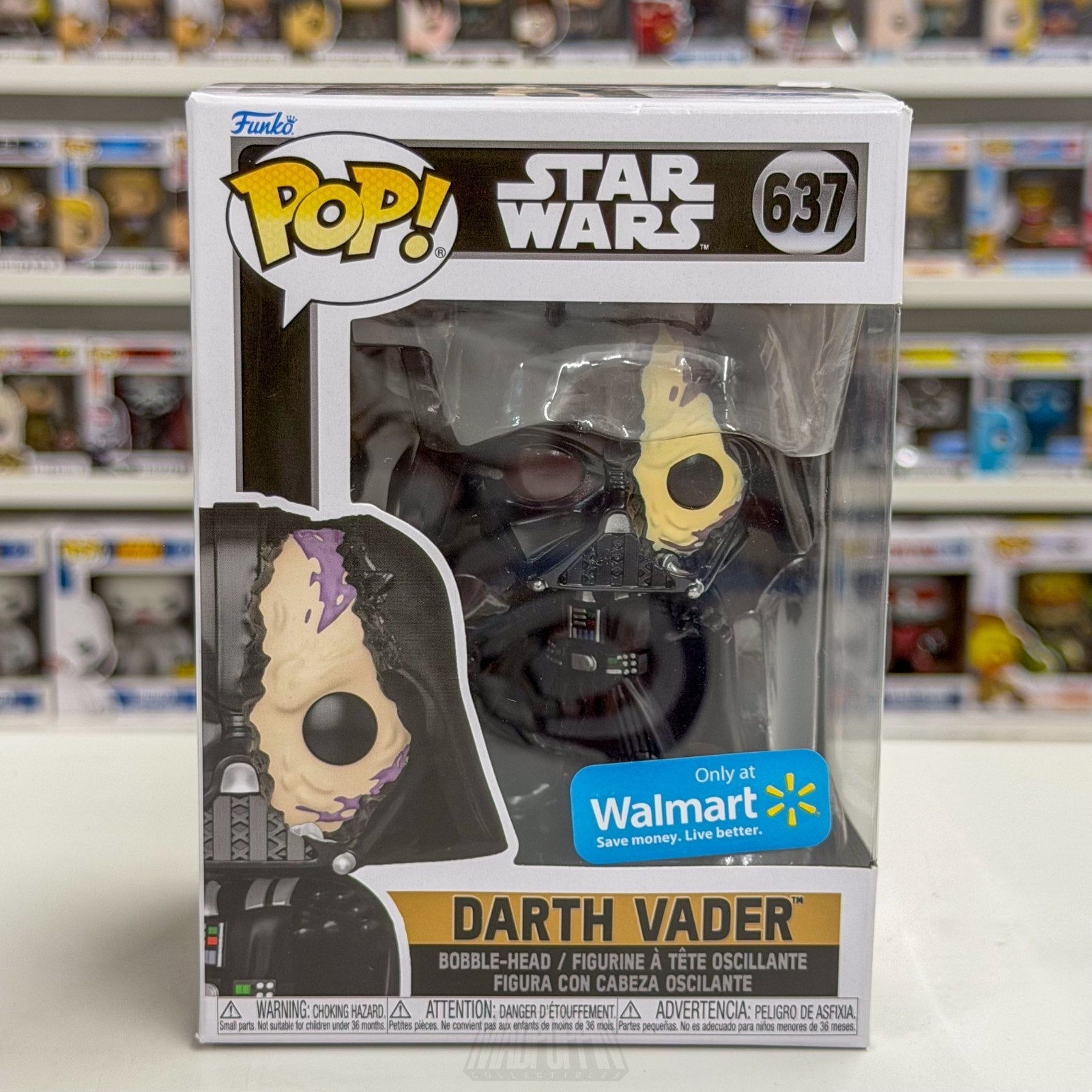 Funko Pop Star Wars Darth Vader Battle Damaged Walmart 637 Jedi Sith Toy Figure