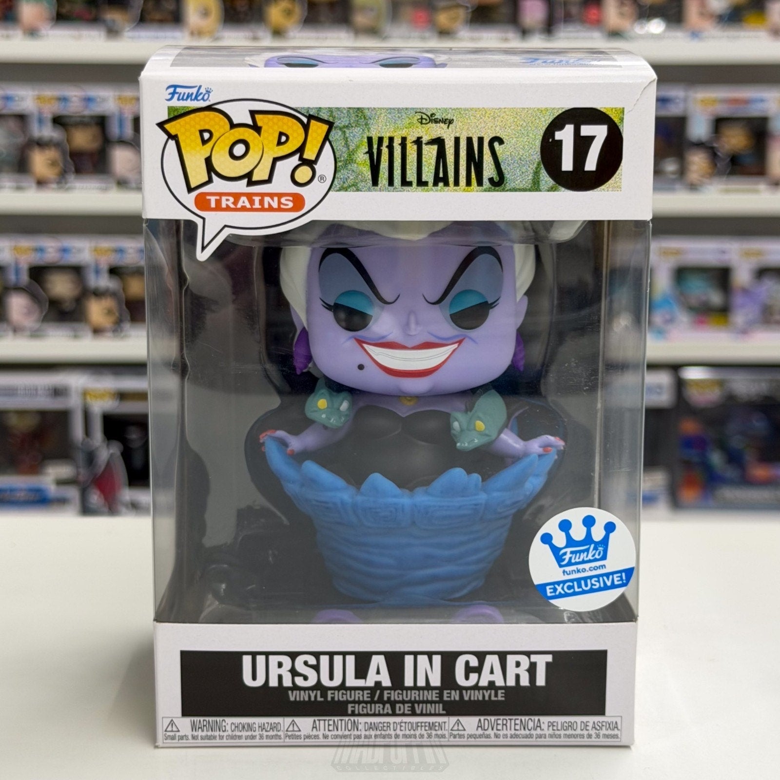 Funko Pop Trains Disney Villains Ursula in Cart 17 Little Mermaid Vinyl Figure