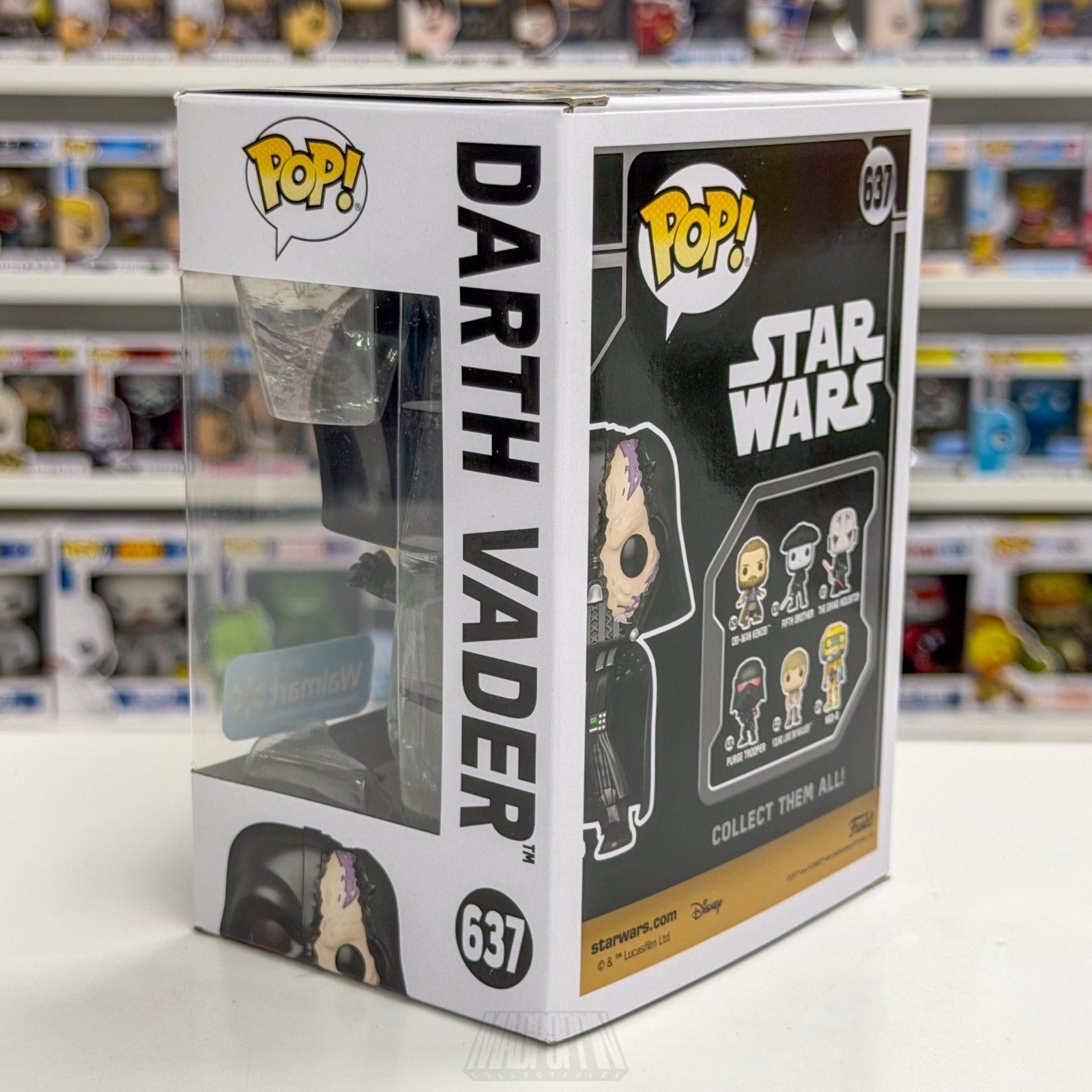 Funko Pop Star Wars Darth Vader Battle Damaged Walmart 637 Jedi Sith Toy Figure