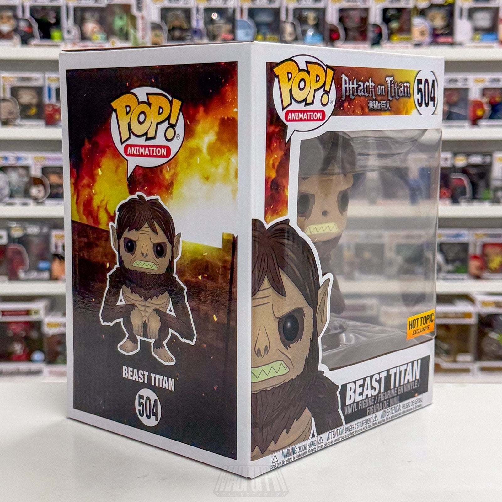 Funko Pop Anime Attack on Titan Beast Titan 6" Hot Topic 504 Manga Vinyl Figure