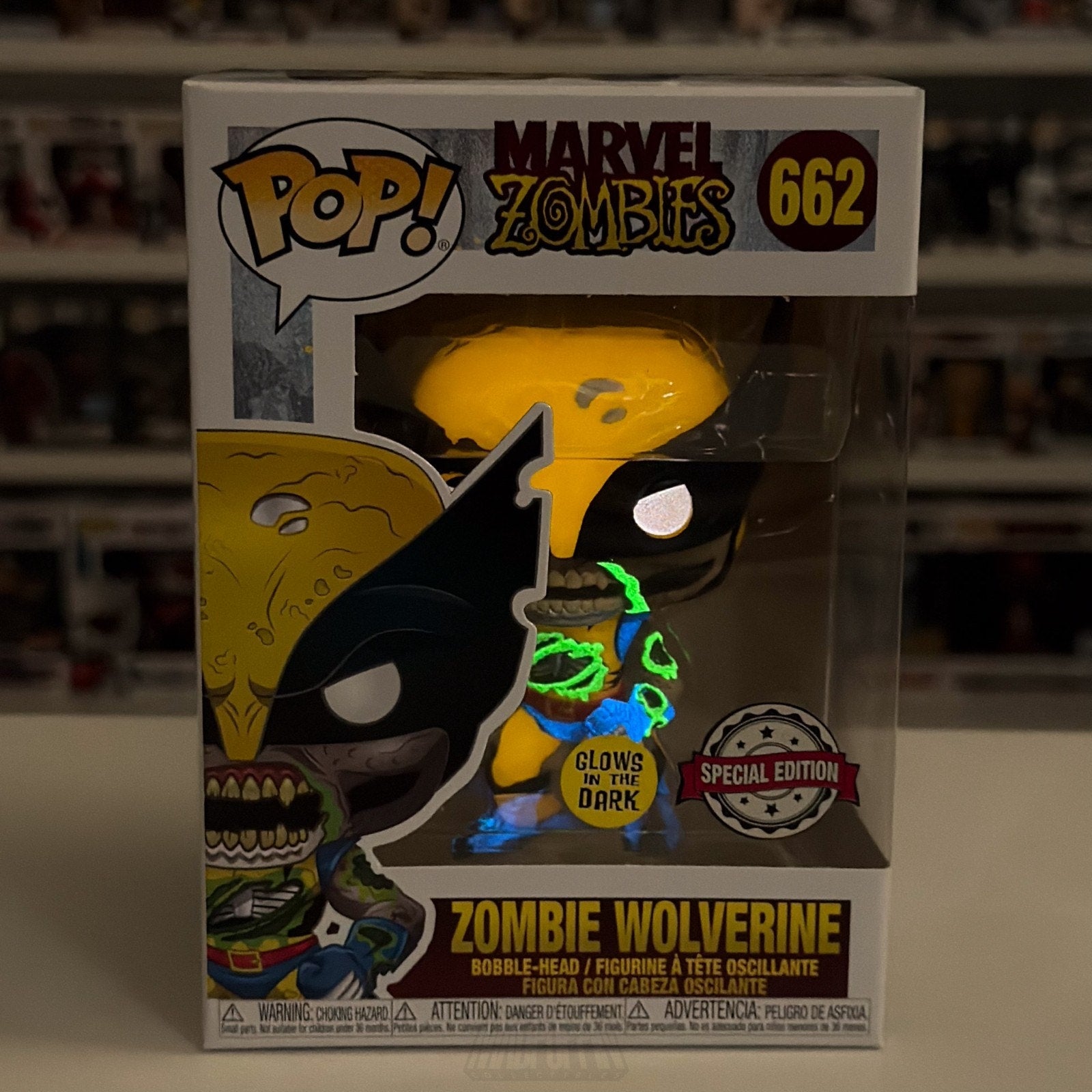 Funko Pop Marvel Zombie Wolverine Glow Special Edition 662 Mutant Vinyl Figure