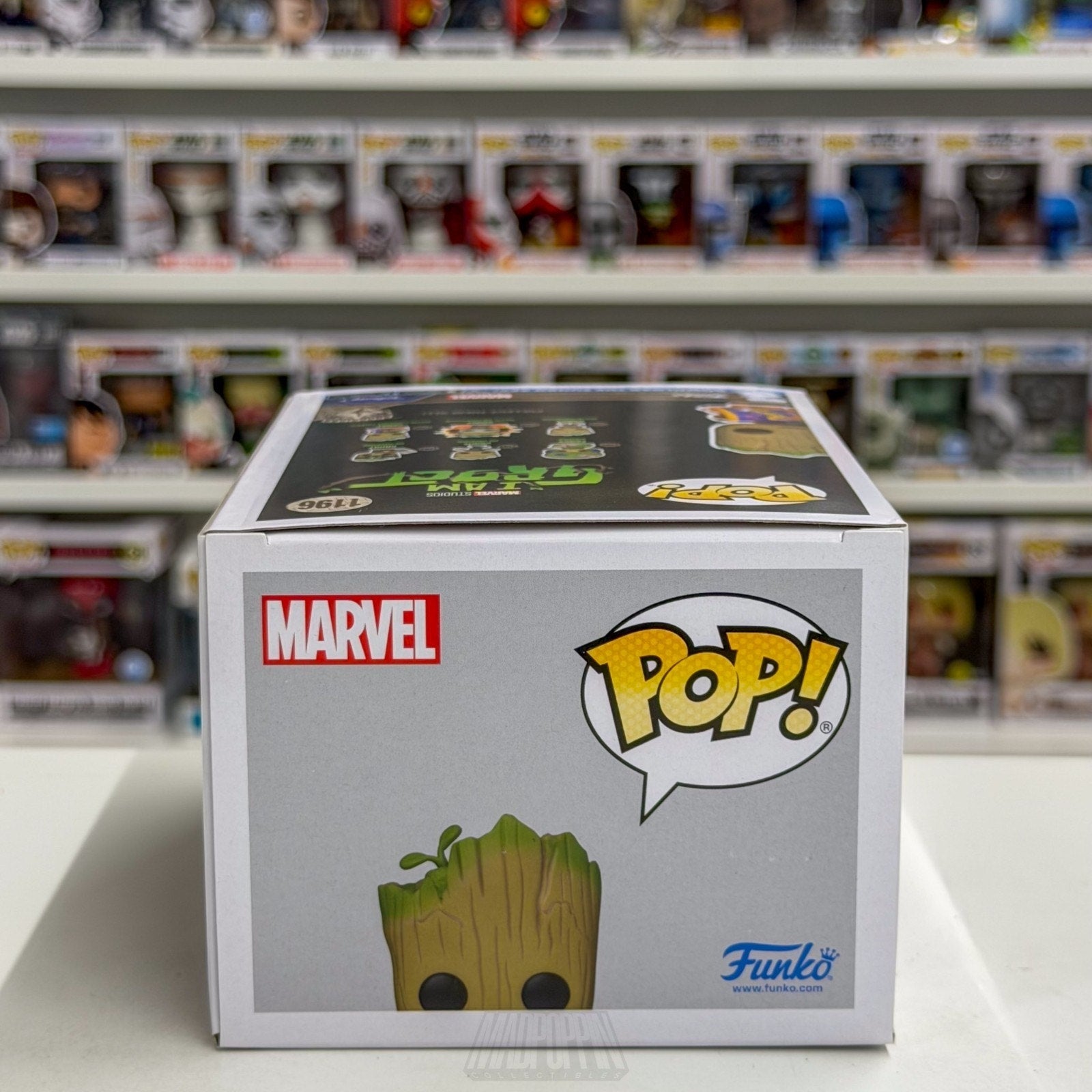 Funko Pop Marvel I Am Baby Groot Cheese Puffs Flocked 1196 GOTG Toy Vinyl Figure