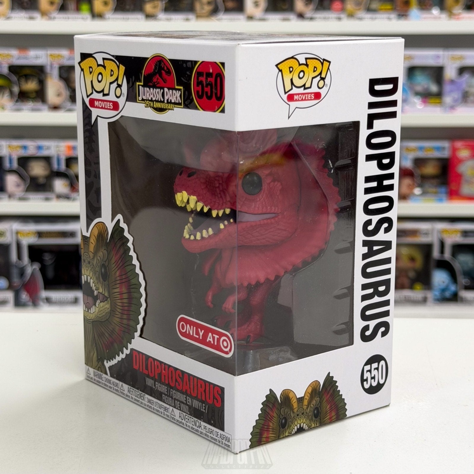 Funko Pop Movies Jurassic Park Dilophosaurus Red Target 550 Dino Vinyl Figure