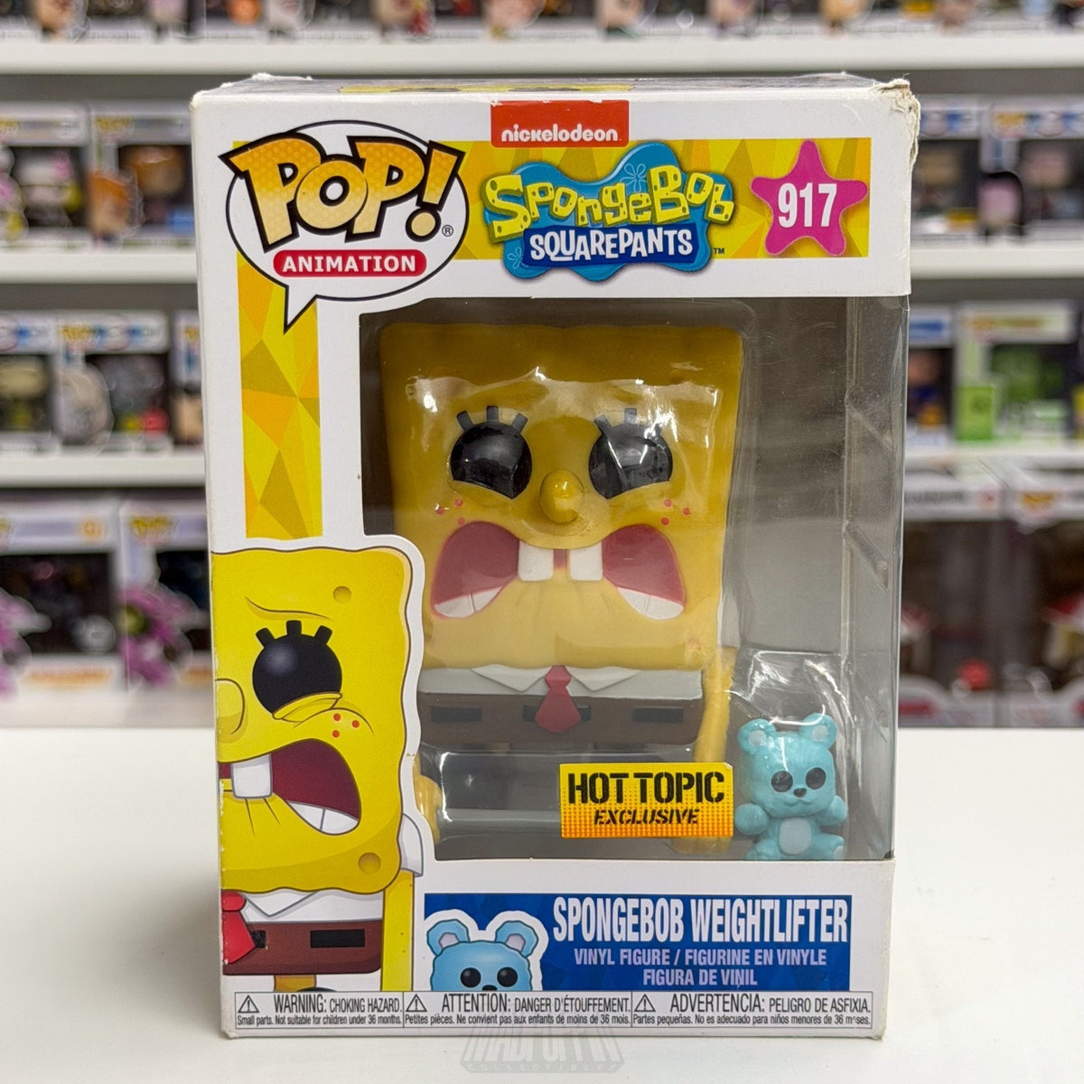 Funko Pop Animation SpongeBob SquarePant Weightlifter Hot Topic 917 Vinyl Figure