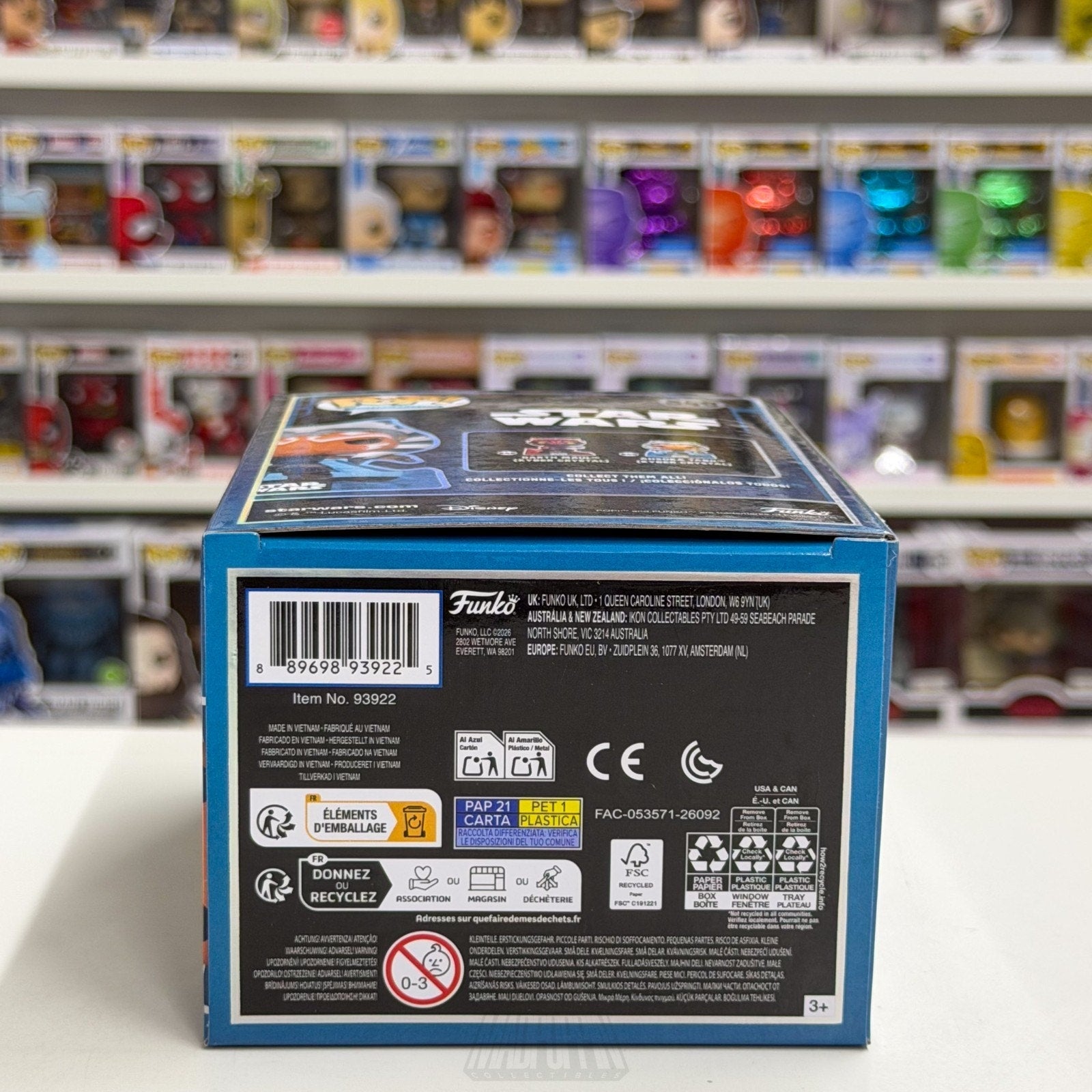 Funko Pop Star Wars Ahsoka Tano Kyber Crystal 849 SDCC 2026 LE 9500 CON STICKER