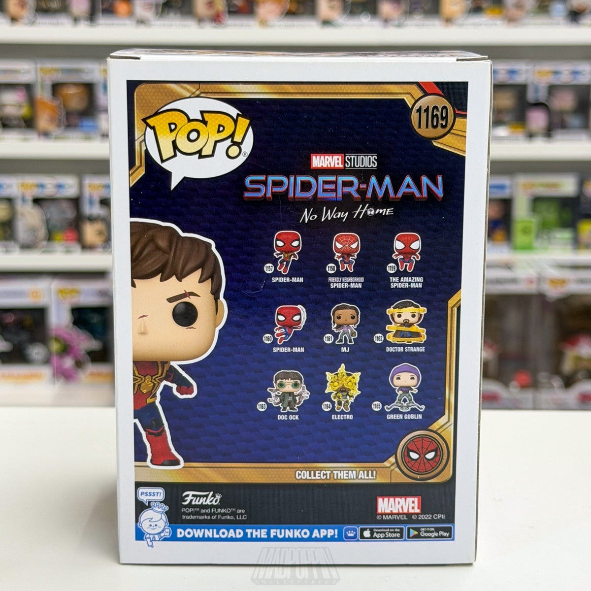 Funko Pop Marvel No Way Home Spider-Man Unmasked w/Scars 1196 Toy Vinyl Figure