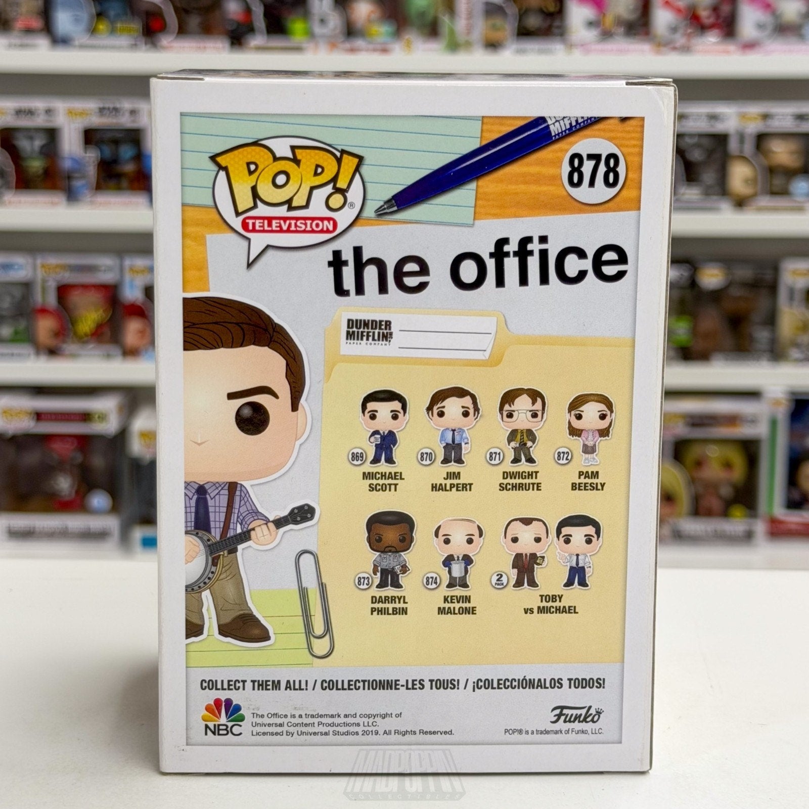 Funko Pop TV The Office Andy Bernard w/Banjo Target 878 Sitcom Toy Vinyl Figure