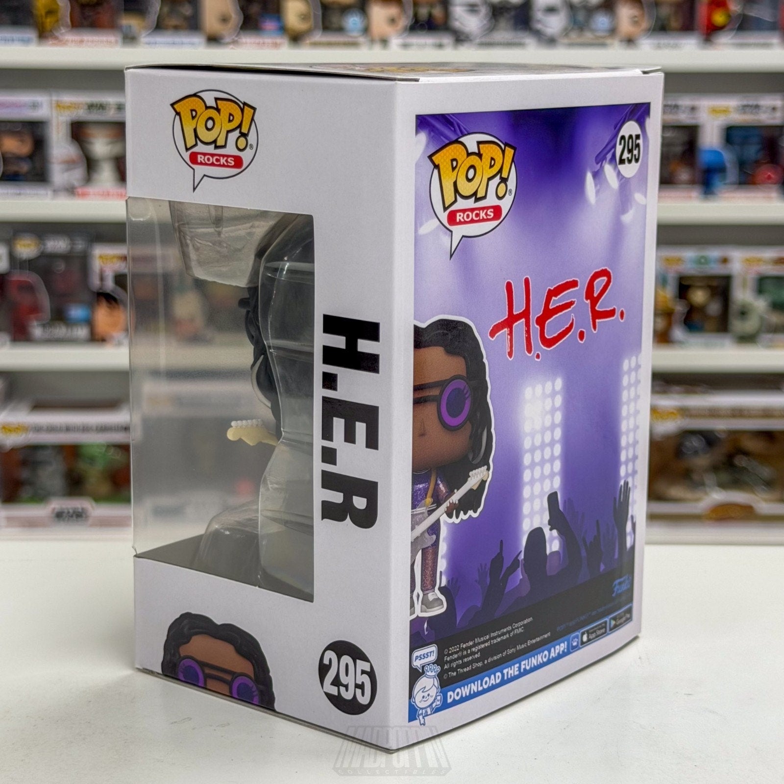 Funko Pop Rocks H.E.R w/Guitar 295 R&B Soul Singer-Songwriter Toy Vinyl Figure