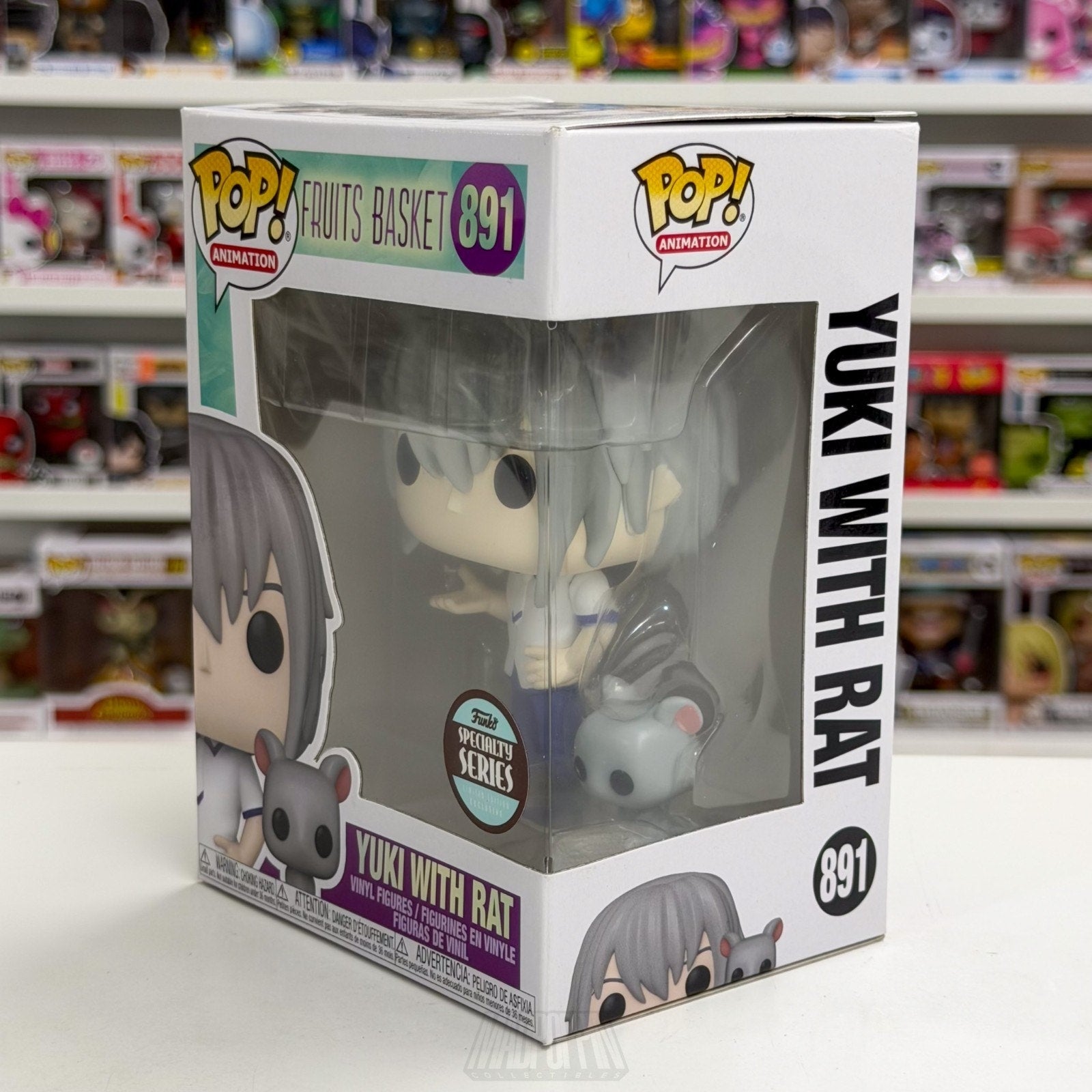 Funko Pop Anime Fruits Basket Yuki Sohma w/Rat Specialty Series 891 Vinyl Figure