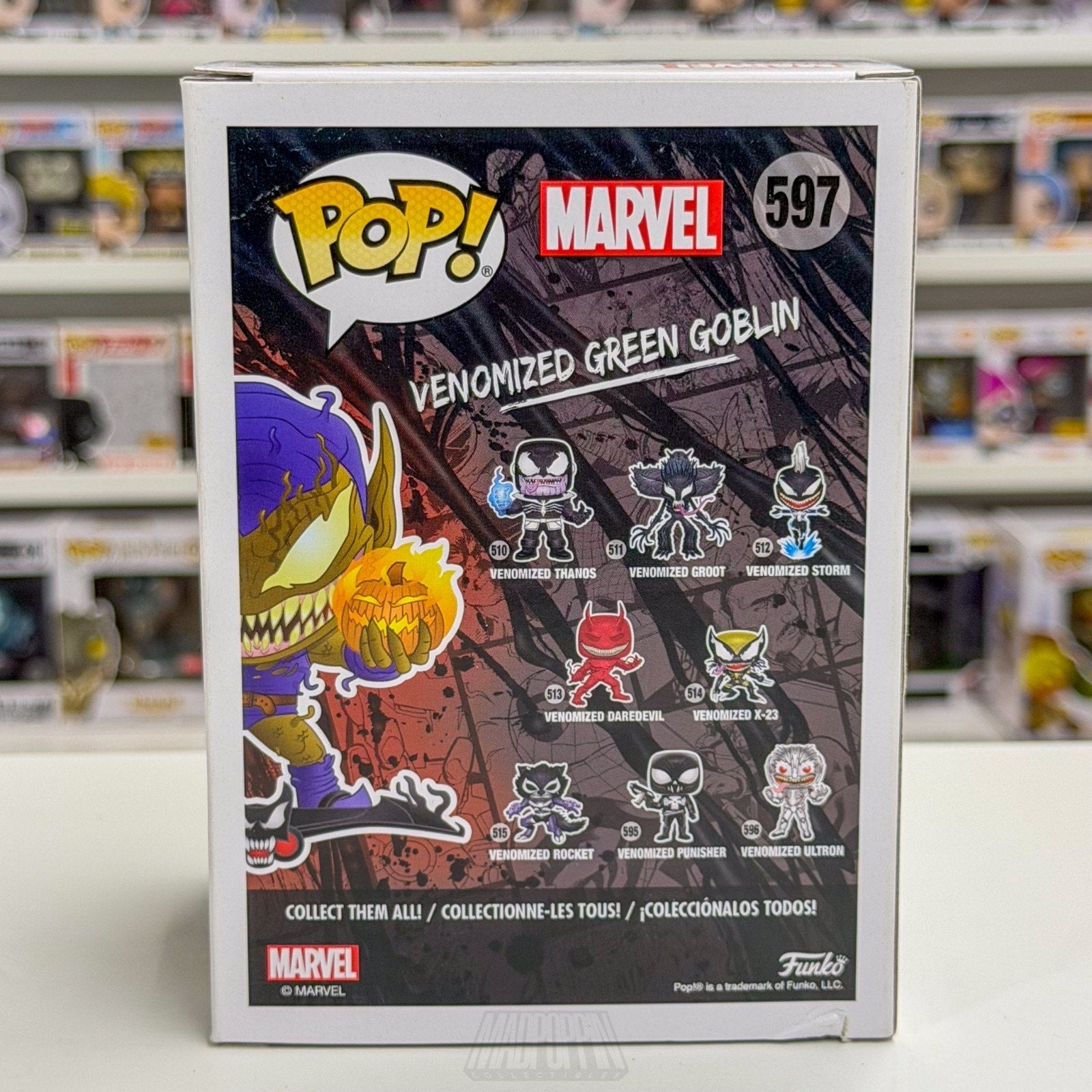 Funko Pop Marvel Venomized Green Goblin Hot Topic 597 Villain Toy Vinyl Figure
