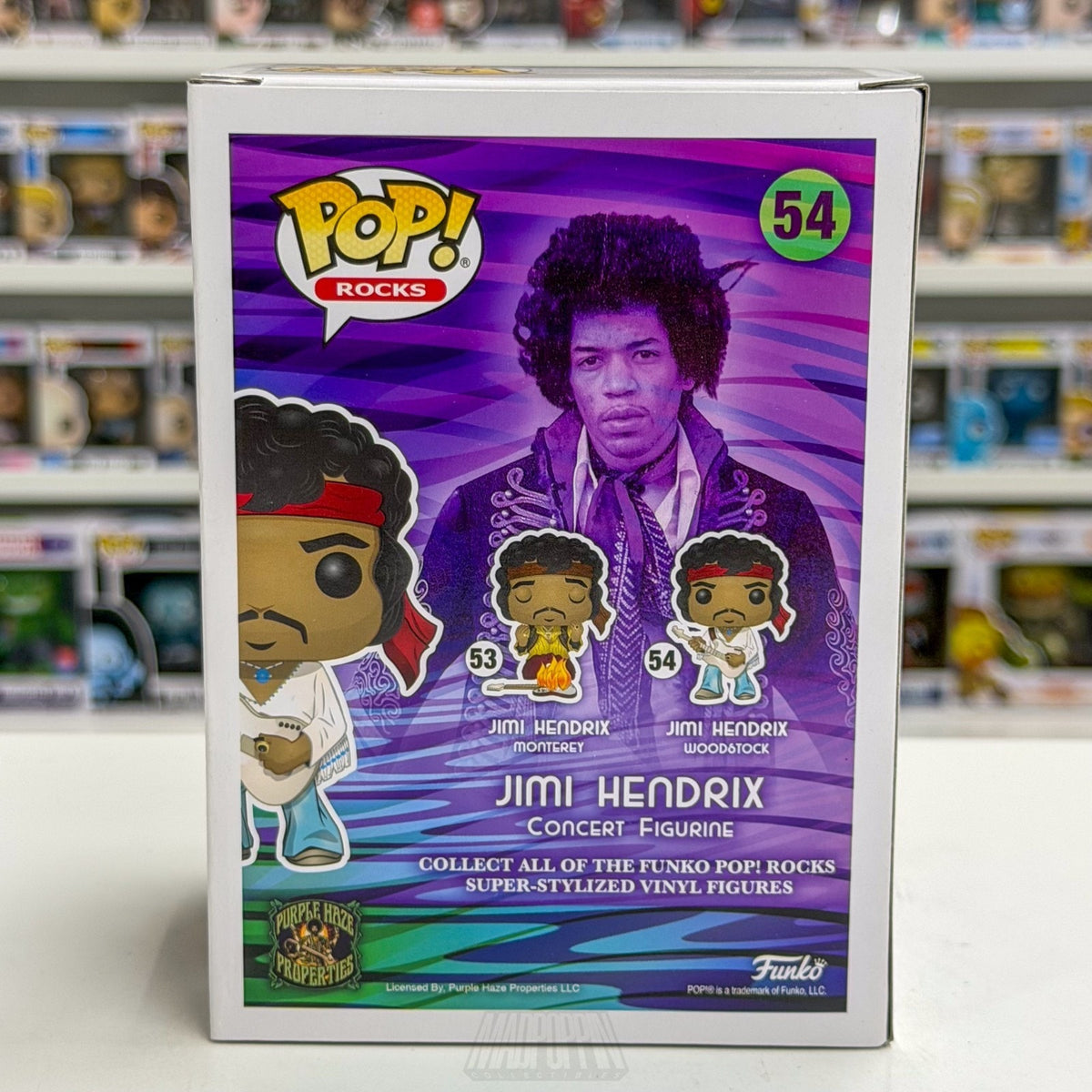Funko Pop Rocks Purple Haze Properties Jimi Hendrix 54 Music Guitarist Figure