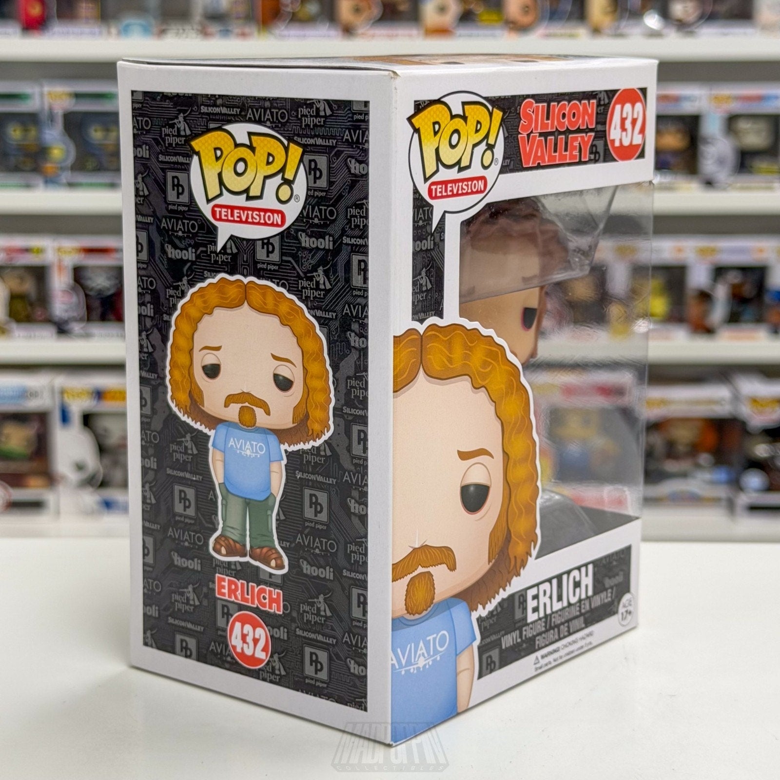 Funko Pop TV Silicon Valley Erlich Bachman 432 HBO Comedy Show Vinyl Toy Figure
