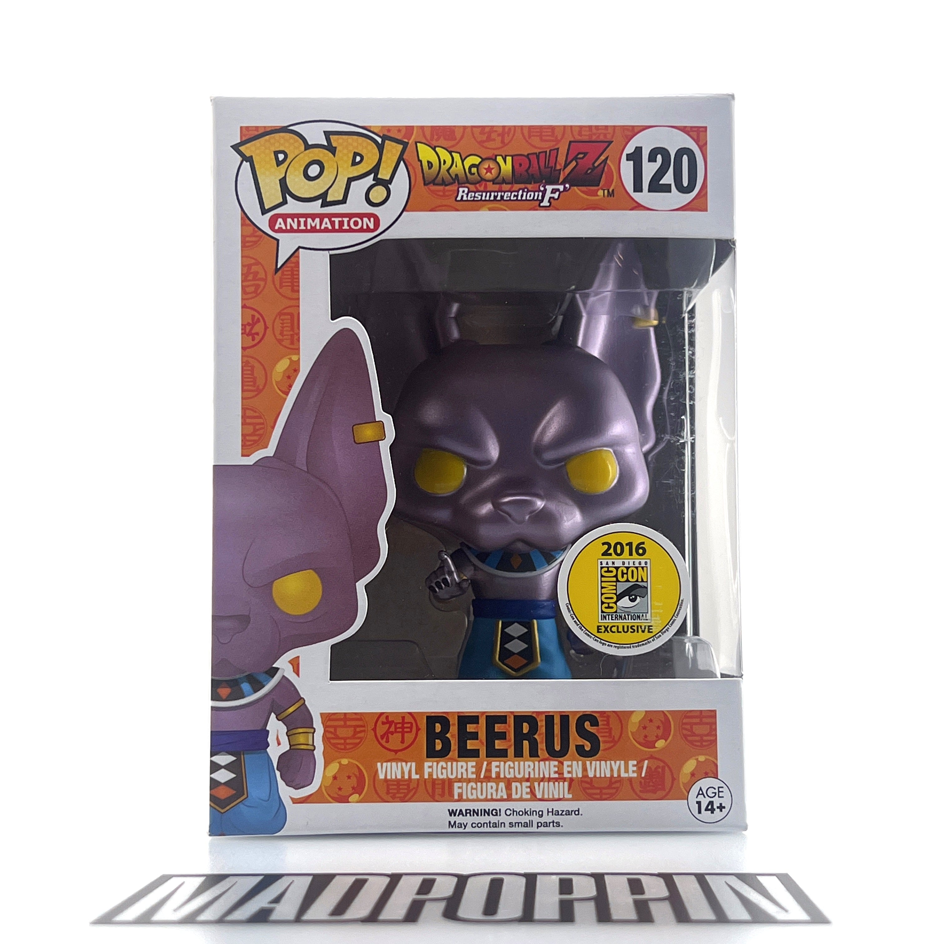 Funko Pop Anime Dragon Ball Z Resurrection F Beerus Metallic SDCC #120