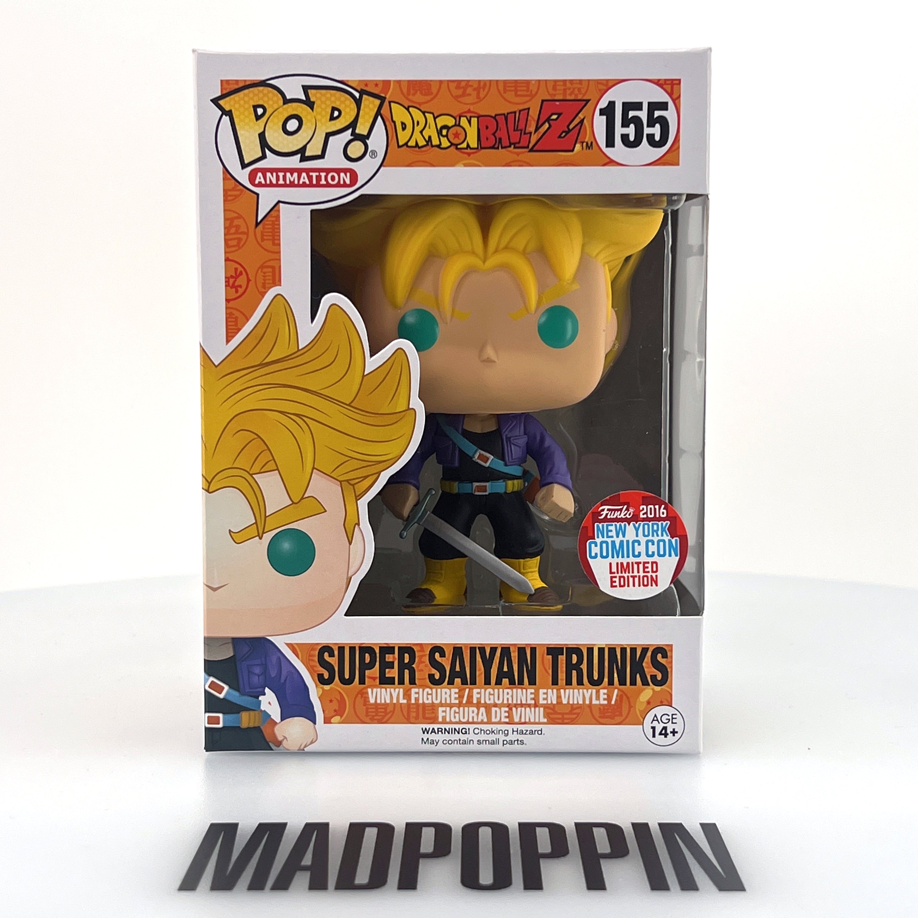 Funko Pop Anime Dragon Ball Z Super Saiyan Trunks NYCC 155