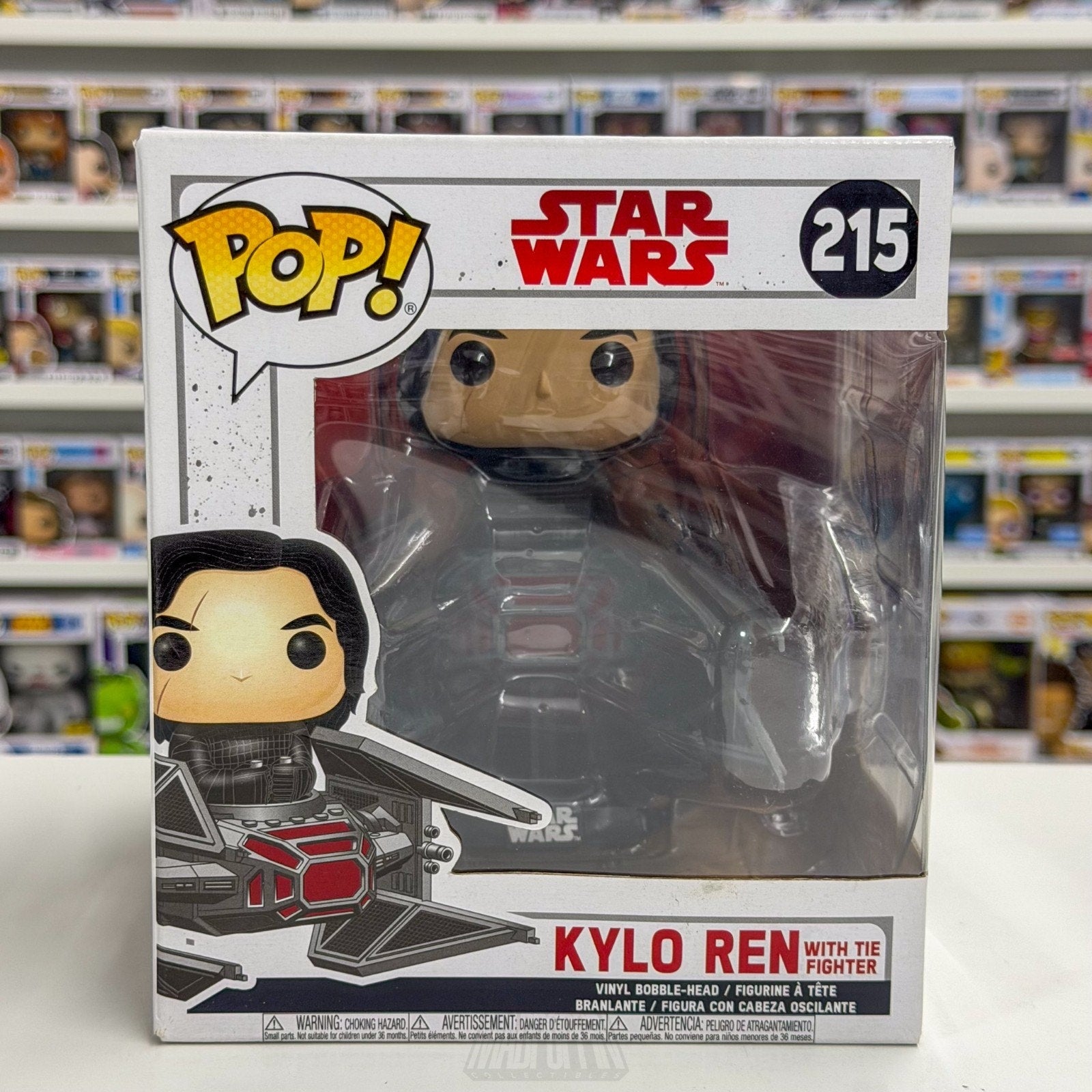 Funko Pop Star Wars Force Awakens Kylo Ren w/TIE Fighter 215 Sith Vinyl Figure