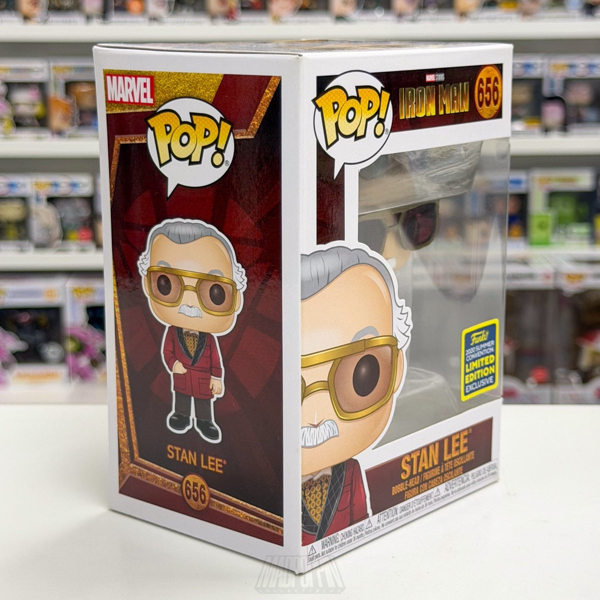 Funko Pop Marvel Studios Iron Man Stan Lee SDCC 656 MCU Excelsior Vinyl Figure