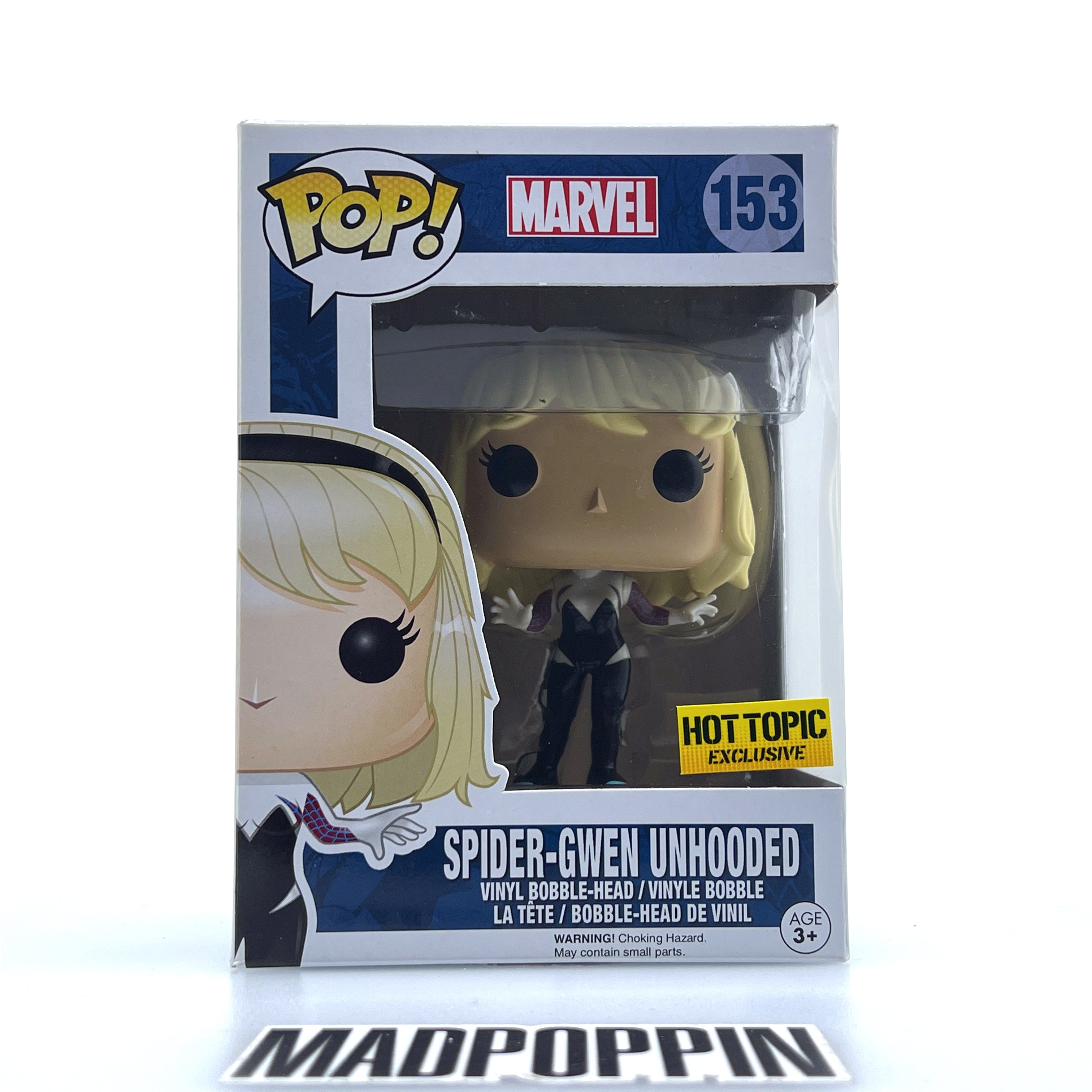 Funko Pop Marvel Spider-Gwen Unhooded Hot Topic 153