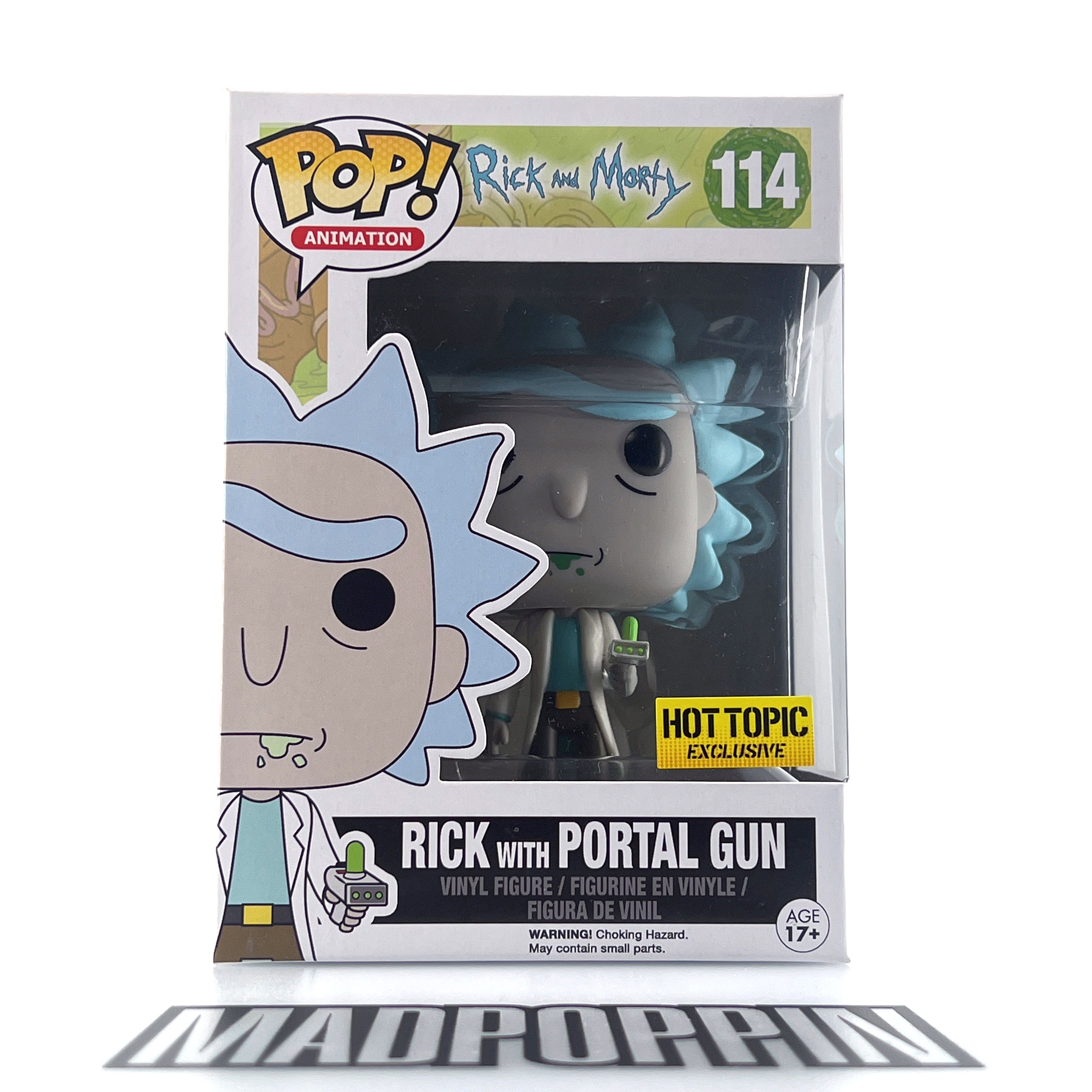 Funko Pop Animation Rick and Morty Rick w/Portal Gun Hot Topic #114