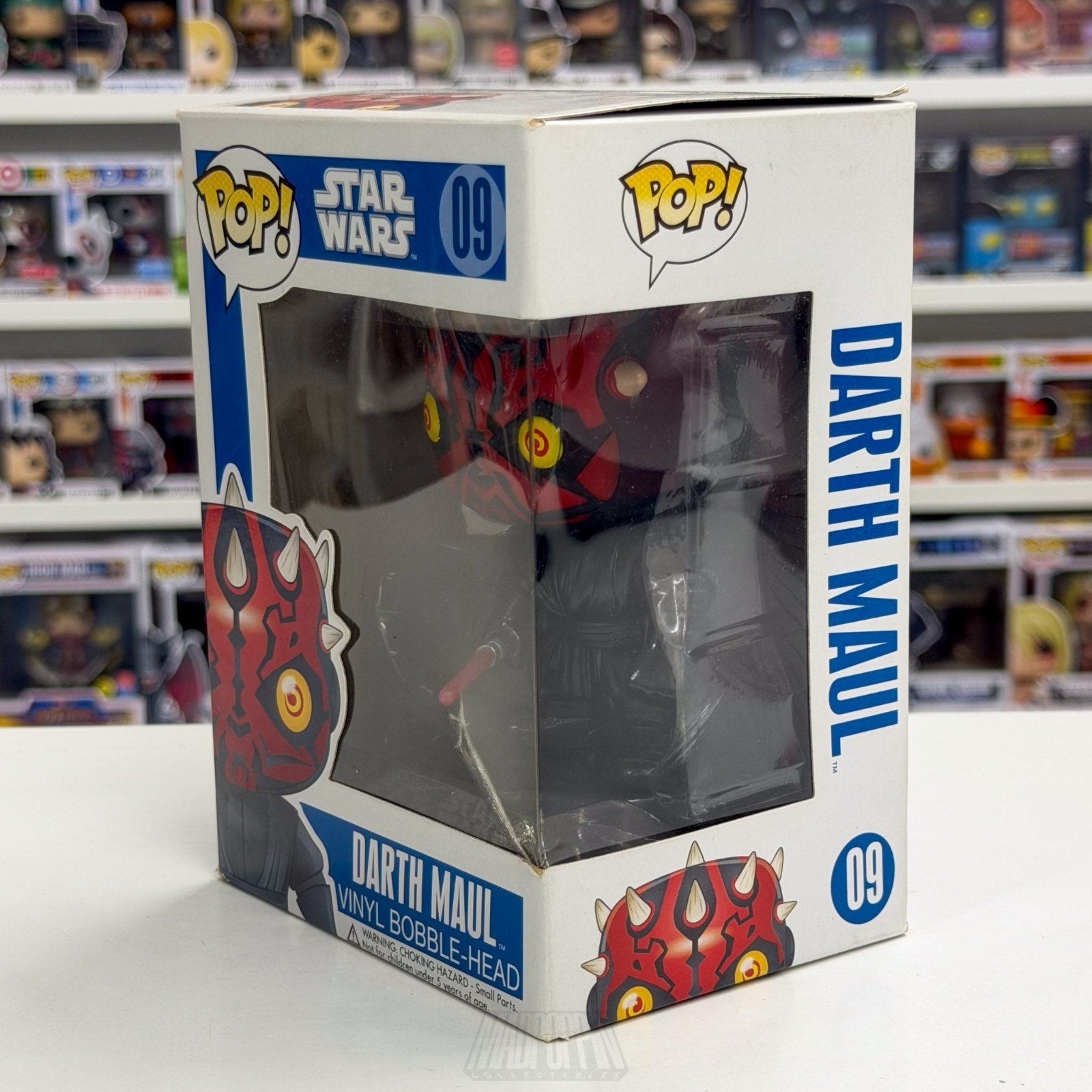 Funko Pop Star Wars Darth Maul Original Blue Box Large Font 09 Sith Vinyl Figure