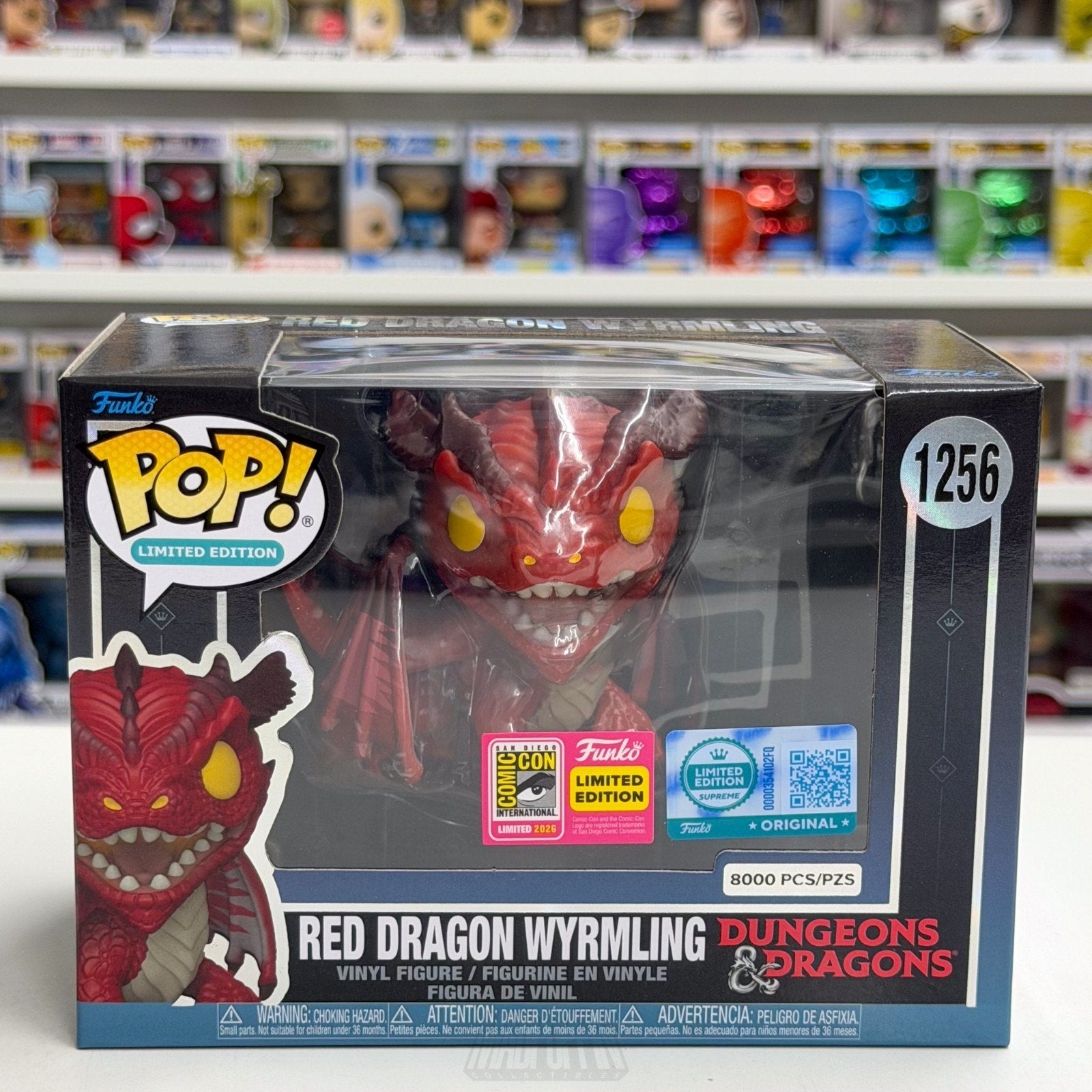 Funko Pop Games Dungeons Dragons Red Dragon Wyrmling 1256 SDCC 2026 CON STICKER