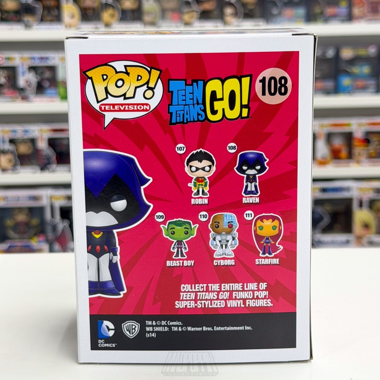 Funko Pop TV Teen Titans Go Raven 108 TTG Animated Cartoon Network Vinyl Figure