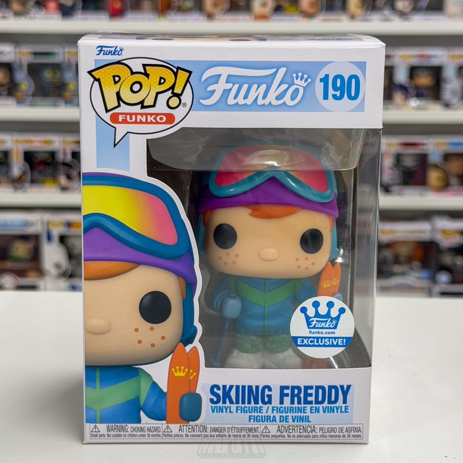 Funko Pop Skiing Freddy Funko.com Exclusive 190 Snow Winter Toy Vinyl Figure