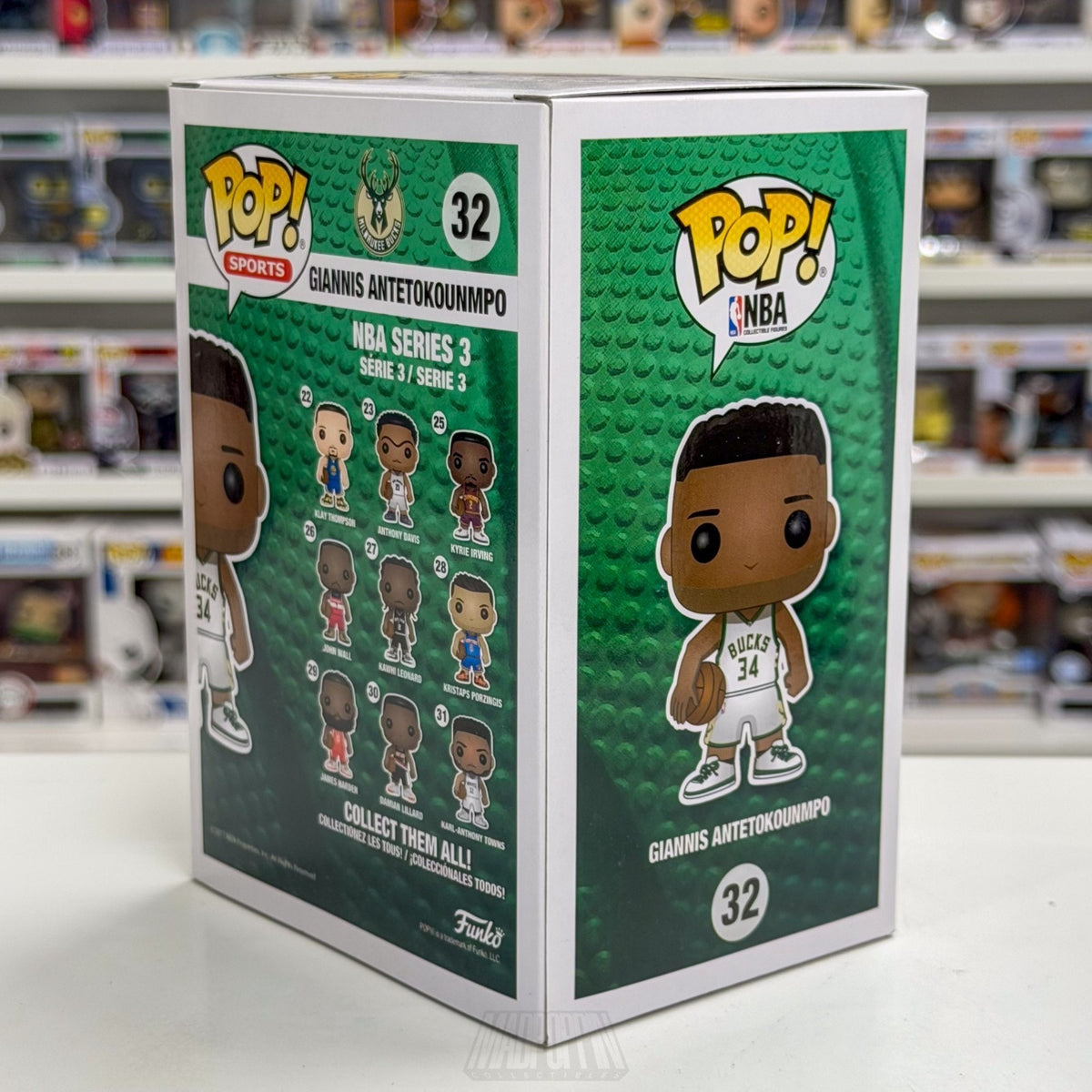 Funko Pop NBA Basketball Milwaukee Bucks Giannis Antetokounmpo 32 Vinyl Figure