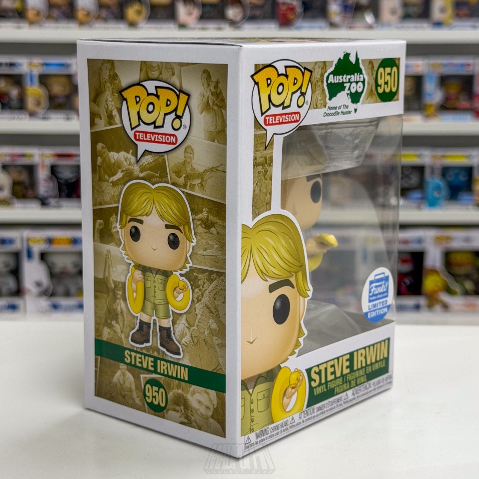 Funko Pop TV Steve Irwin w/Snake 950 Australian Crocodile Hunter Vinyl Figure