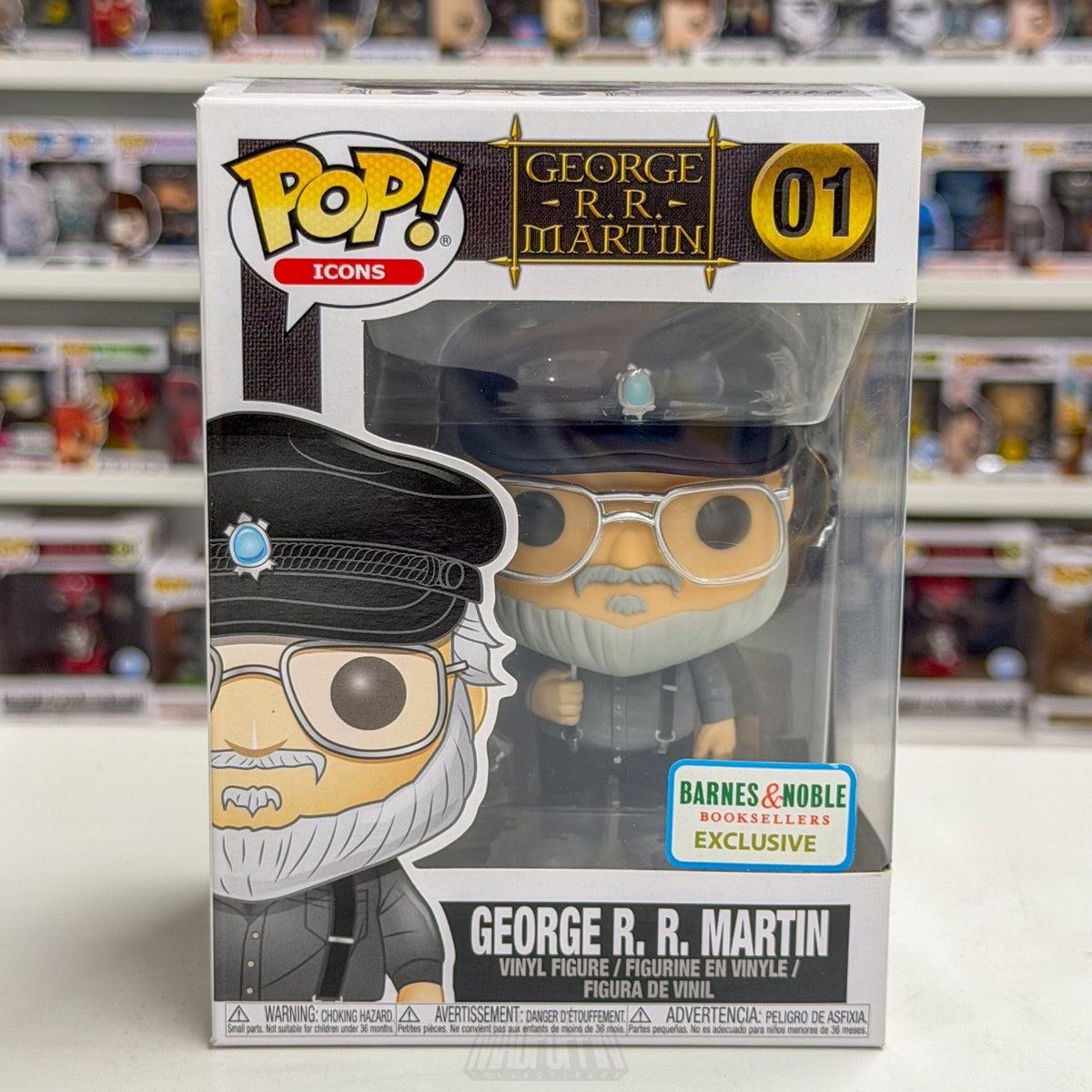 Funko Pop George R. R. Martin Barnes Noble 01 Game of Thrones Author Toy Figure