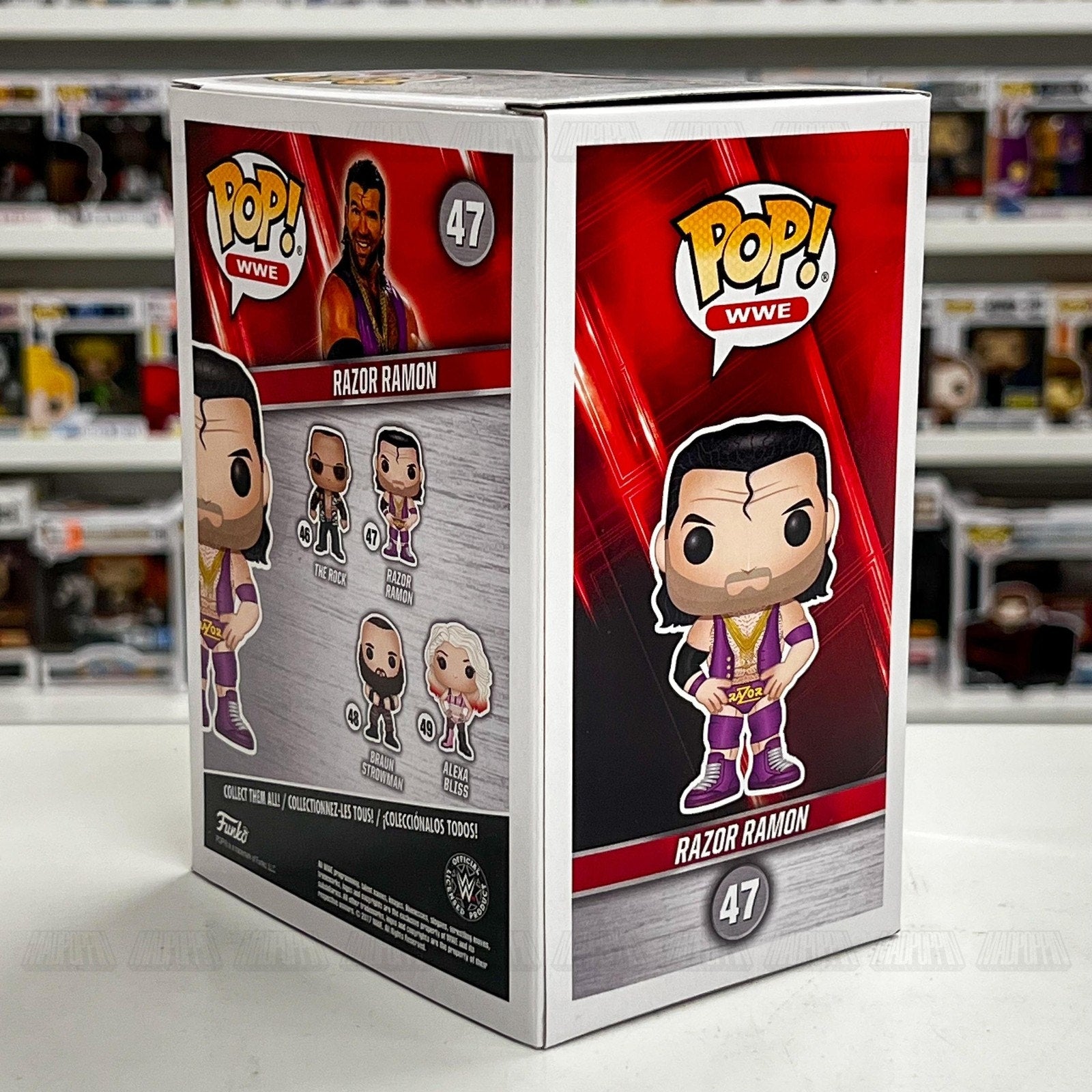 Funko Pop WWE Razor Ramon Pink Outfit 47 WWF Wrestling Champion Toy Vinyl Figure