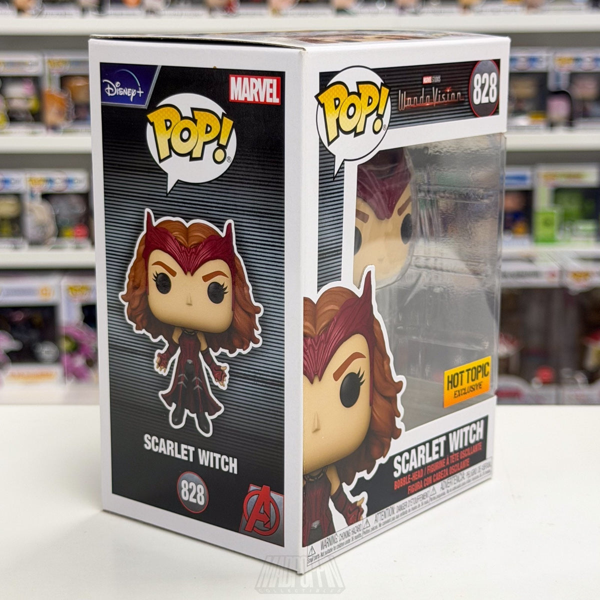 Funko Pop Marvel WandaVision Scarlet Witch Levitating Hot Topic 828 Vinyl Figure