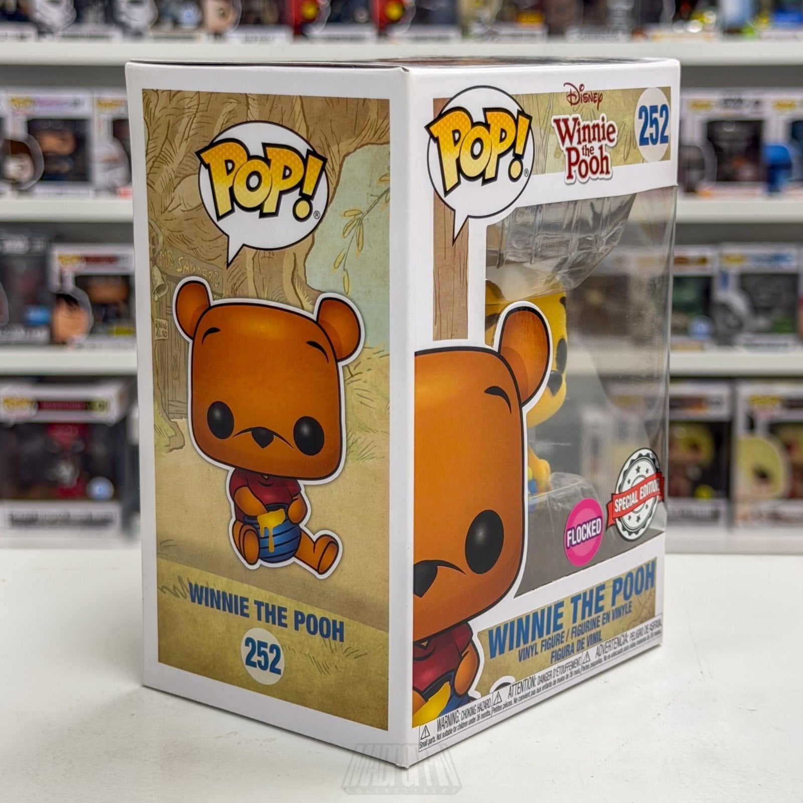 Funko Pop Disney Winnie The Pooh Sitting Flocked Special Edition 252 Bear Figure