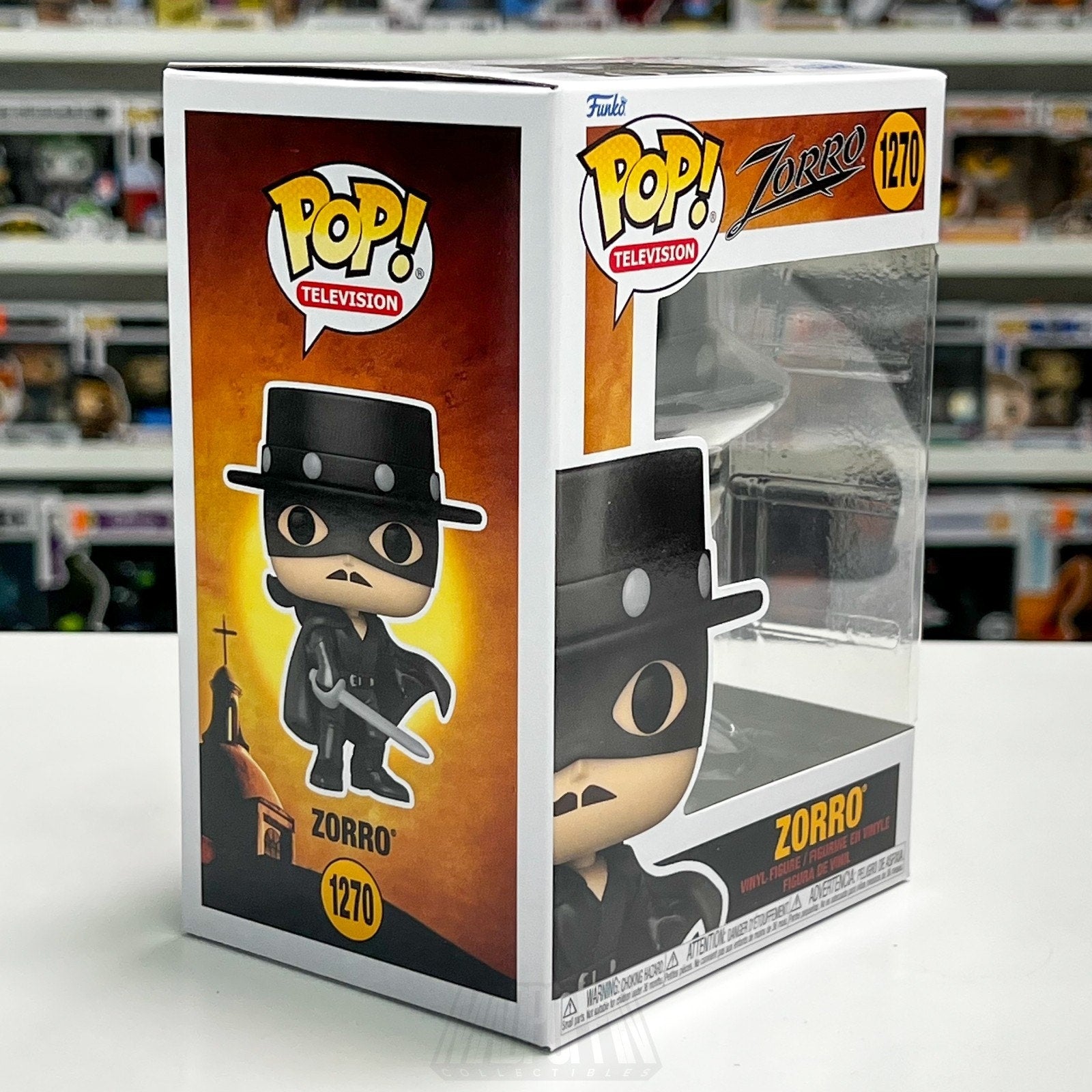 Funko Pop Television Zorro 1270 Masked Vigilante TV Show Vinyl Figure Disney NIB